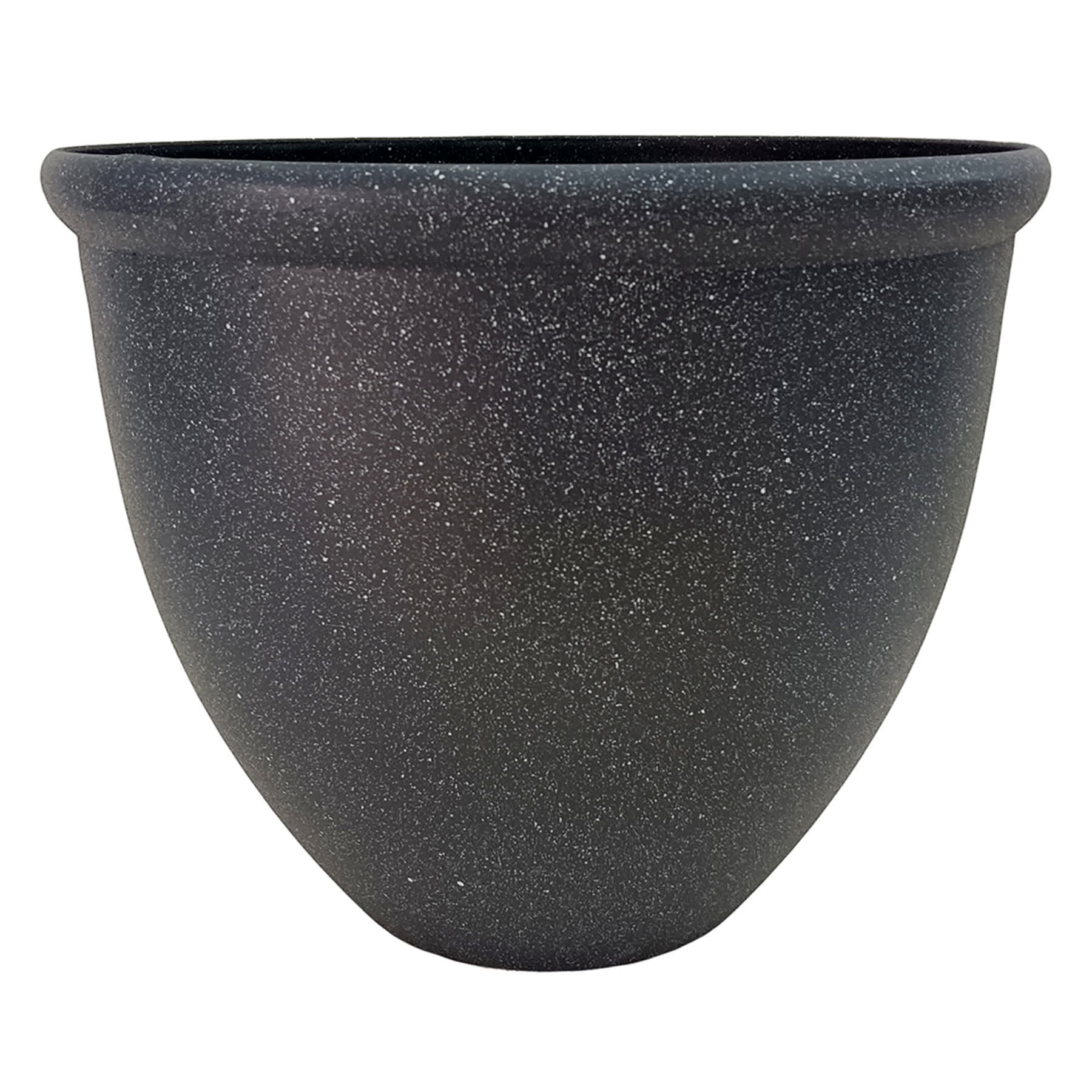Black Sanded Outdoor Planter, Medium