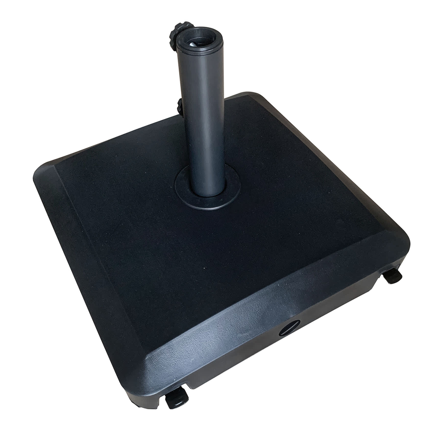 Black Patio Umbrella Base with Wheels, 53lb