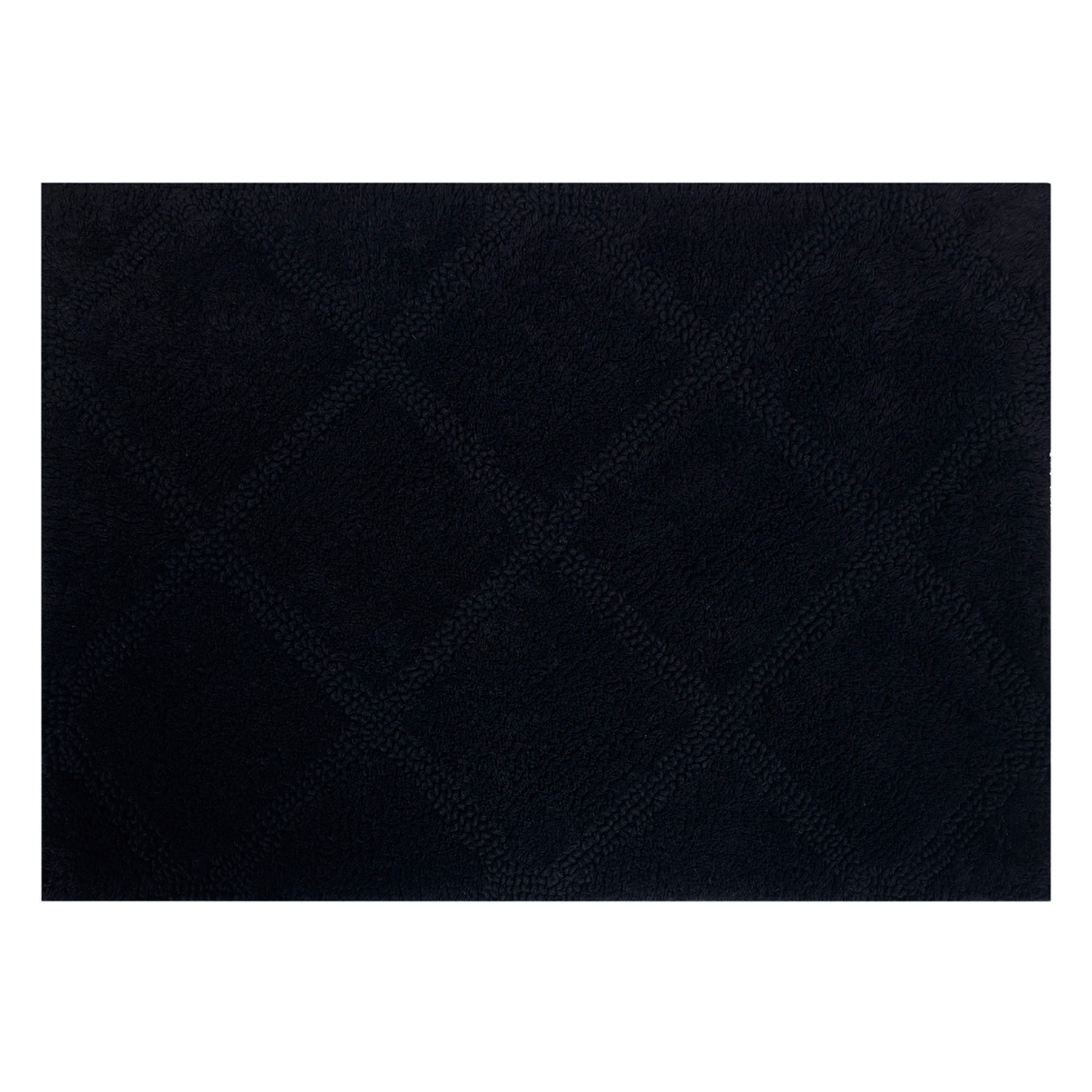 2-Pack Black Diamond Bath Rug Set, 17x24 & 20x32