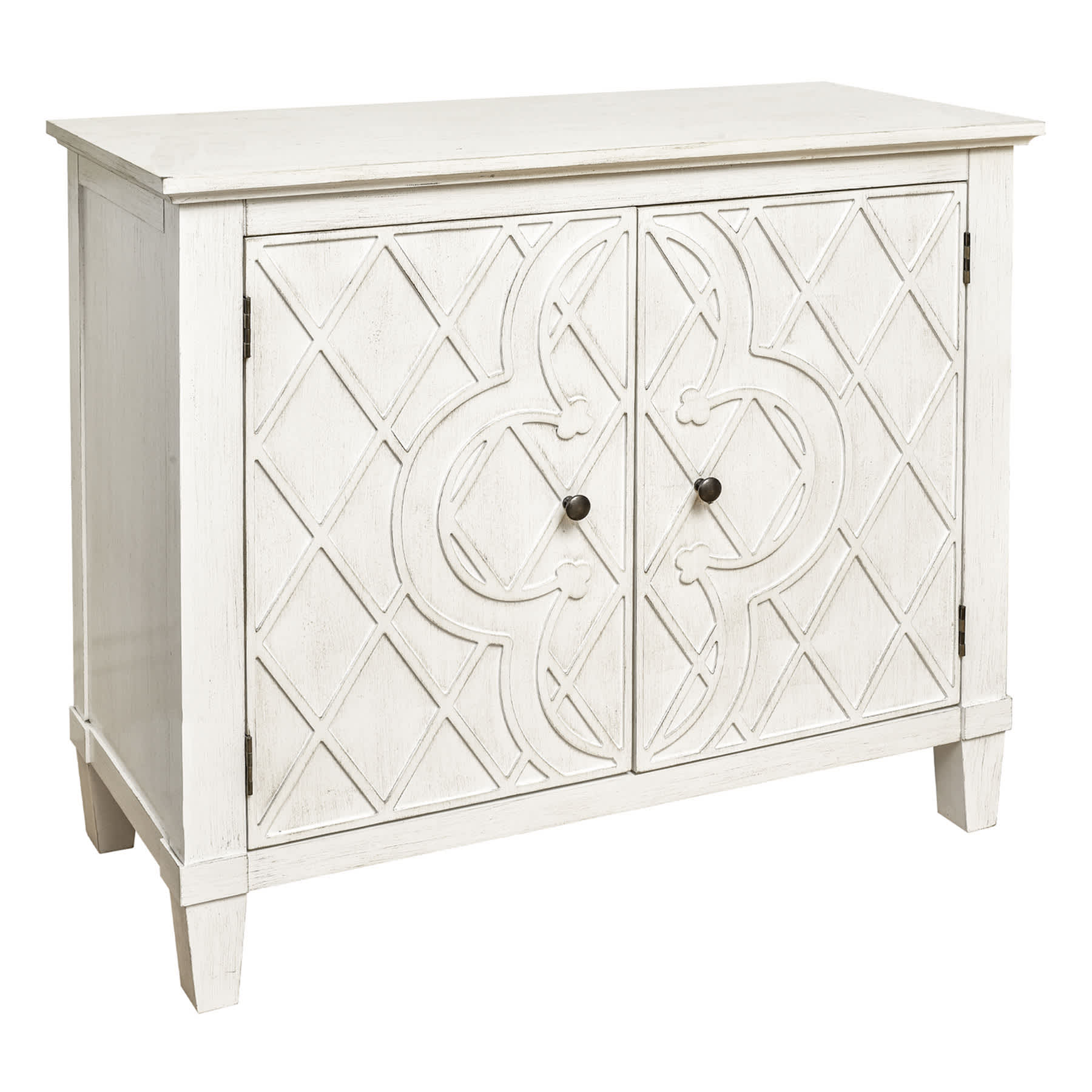 Providence Coventry Cross Wooden Cabinet, White