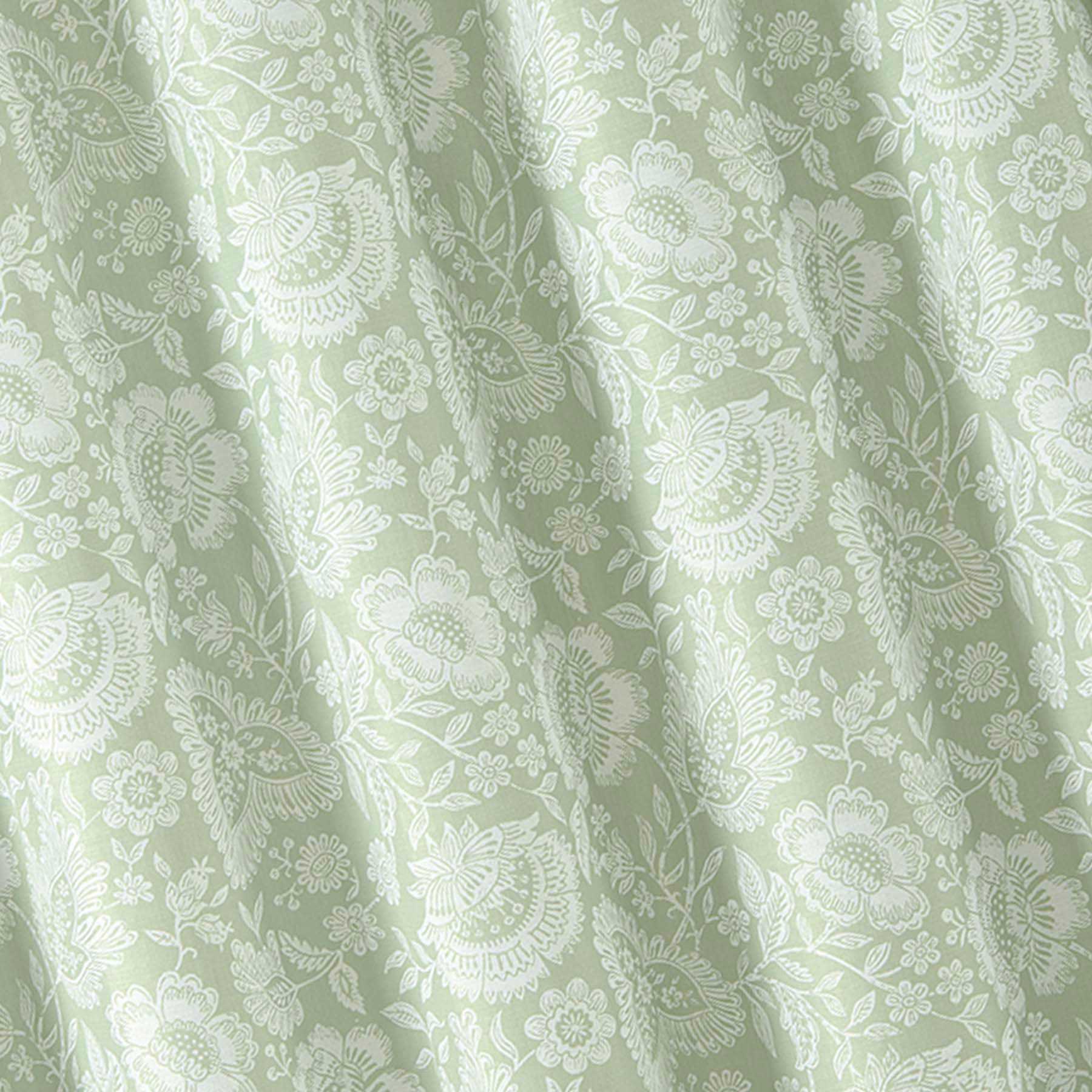 13-Piece Sage Suma Floral Shower Curtain Set, 72"