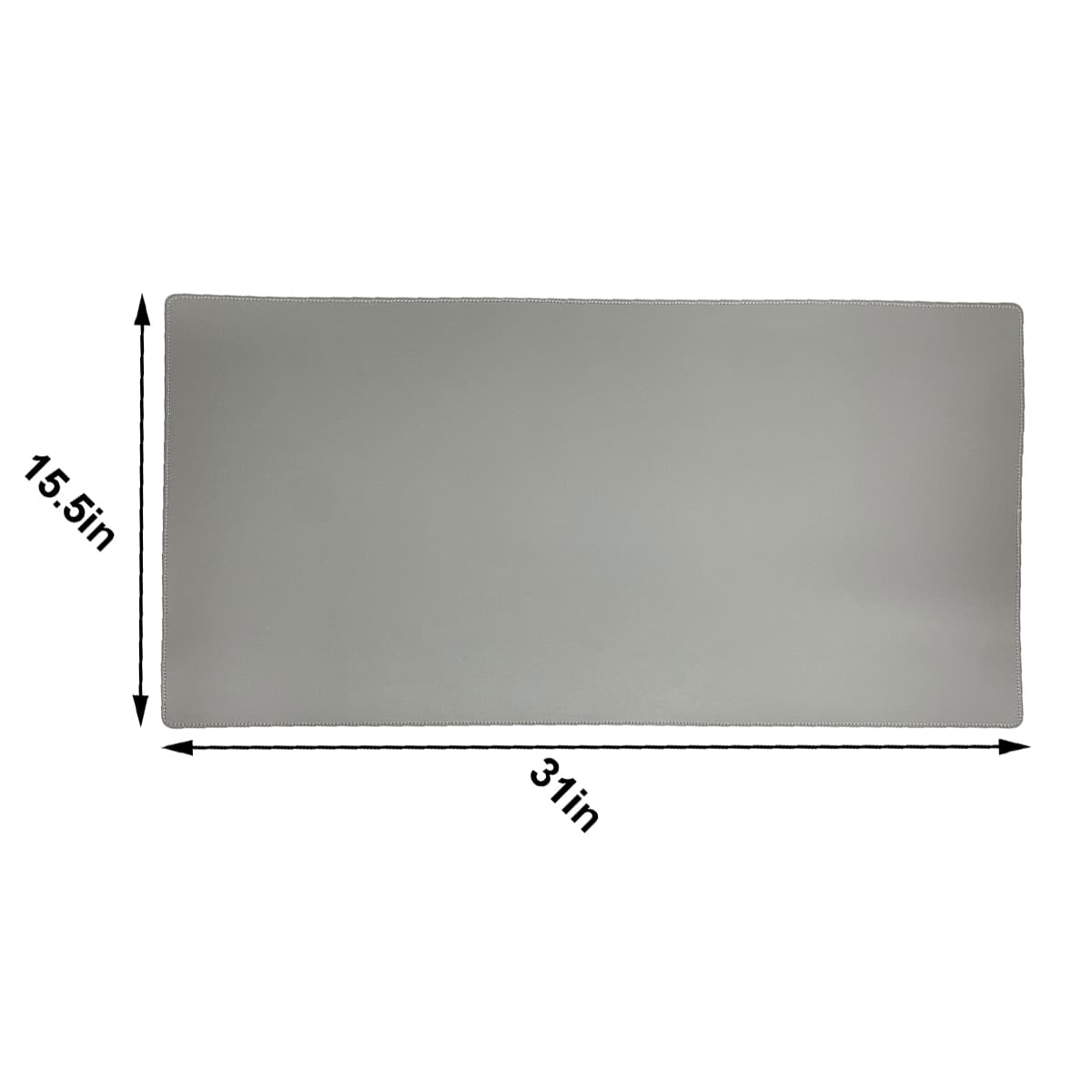 Grey Faux Leather Desk Pad, 31x15.5