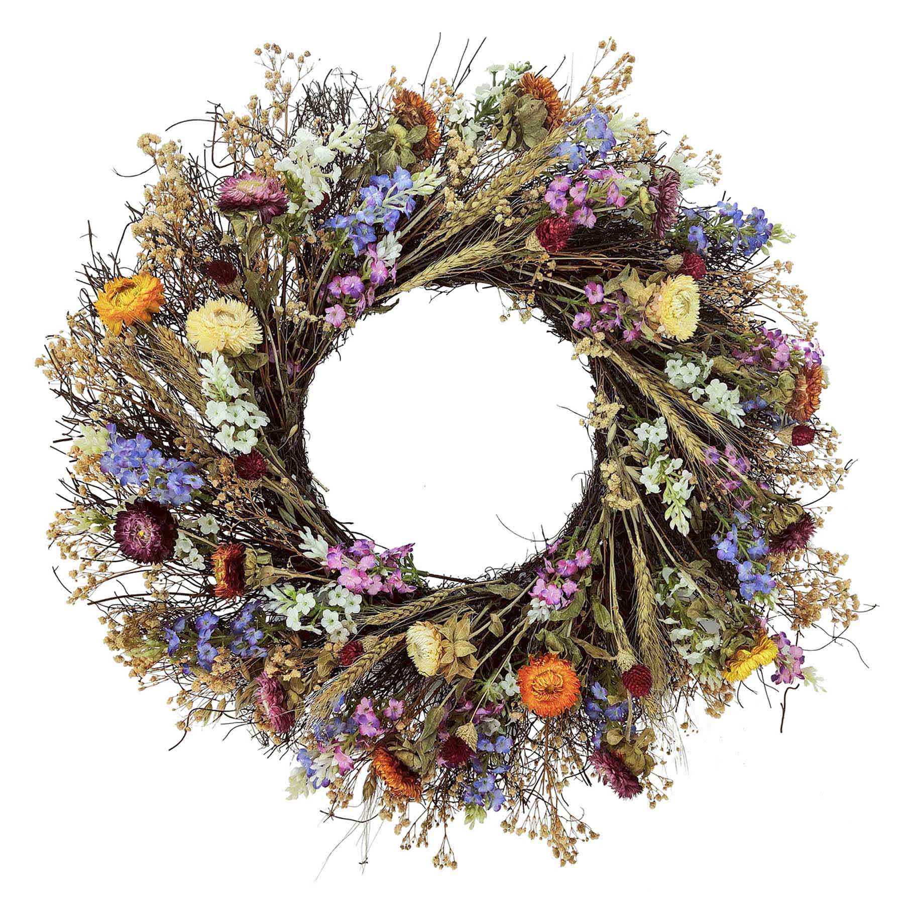 Willow Crossley Mixed Dried Floral Wreath, 22"