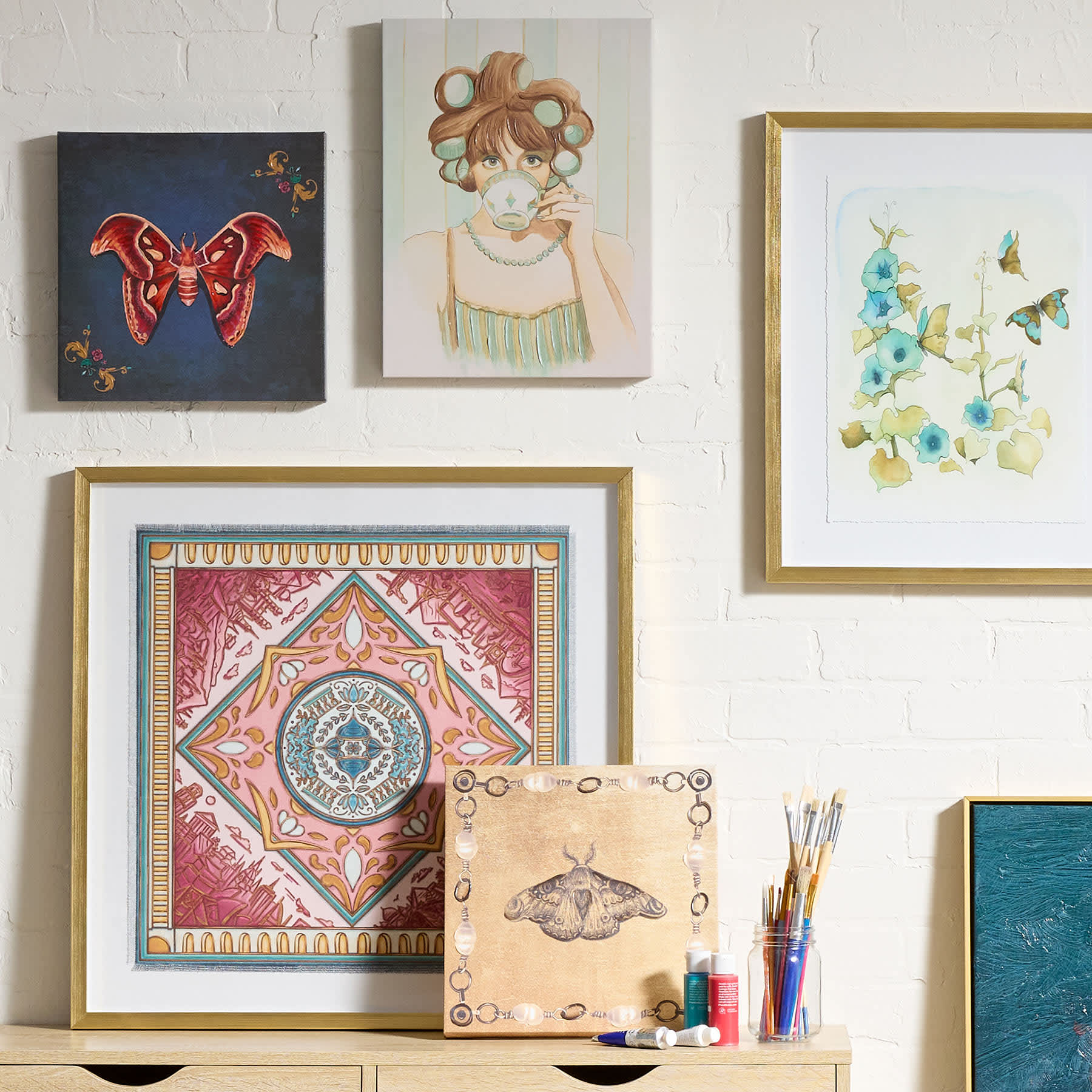 SCADpro Moth Canvas Wall Art, 12"