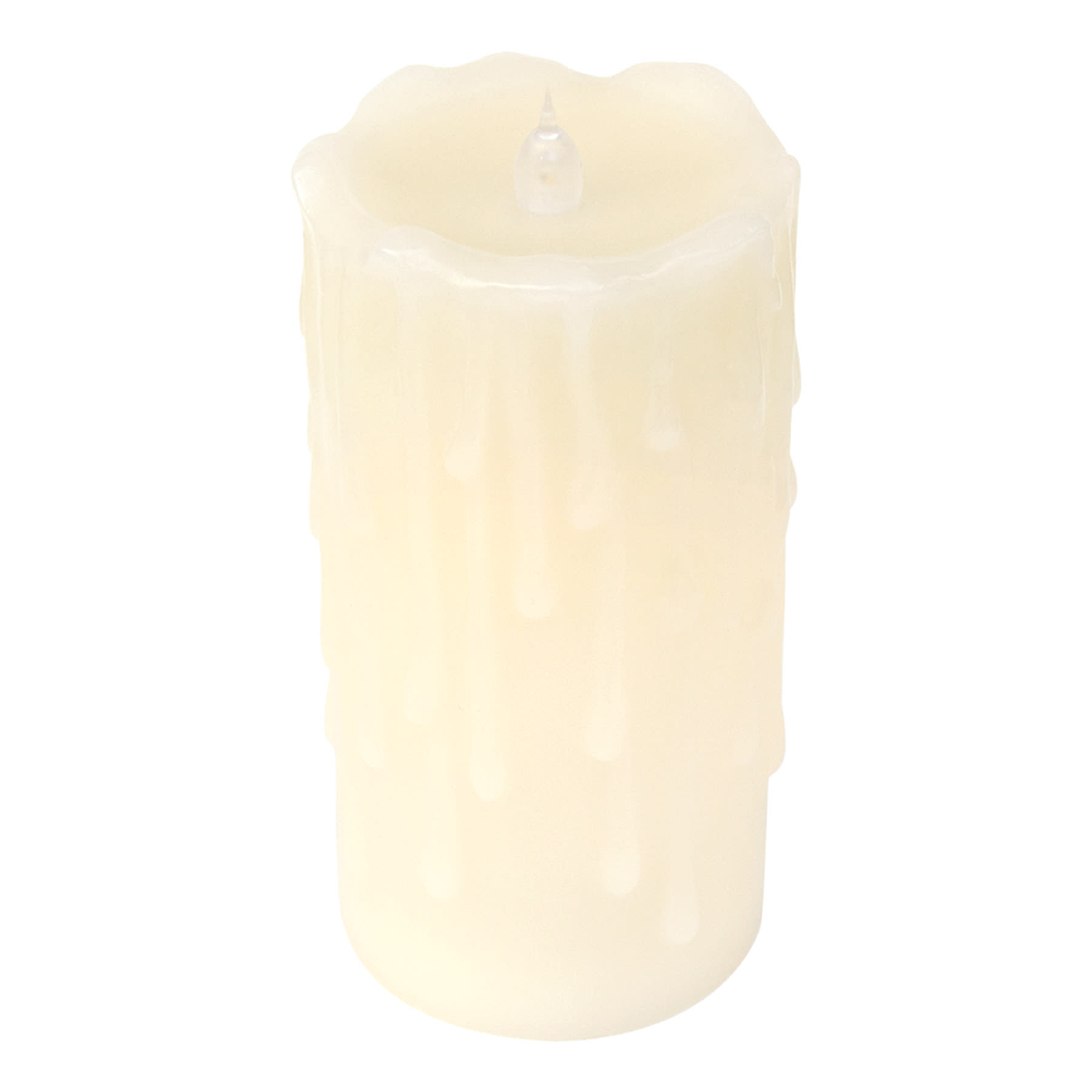 Midnight Shadows Ivory Drip LED Pillar Candle, 3x6