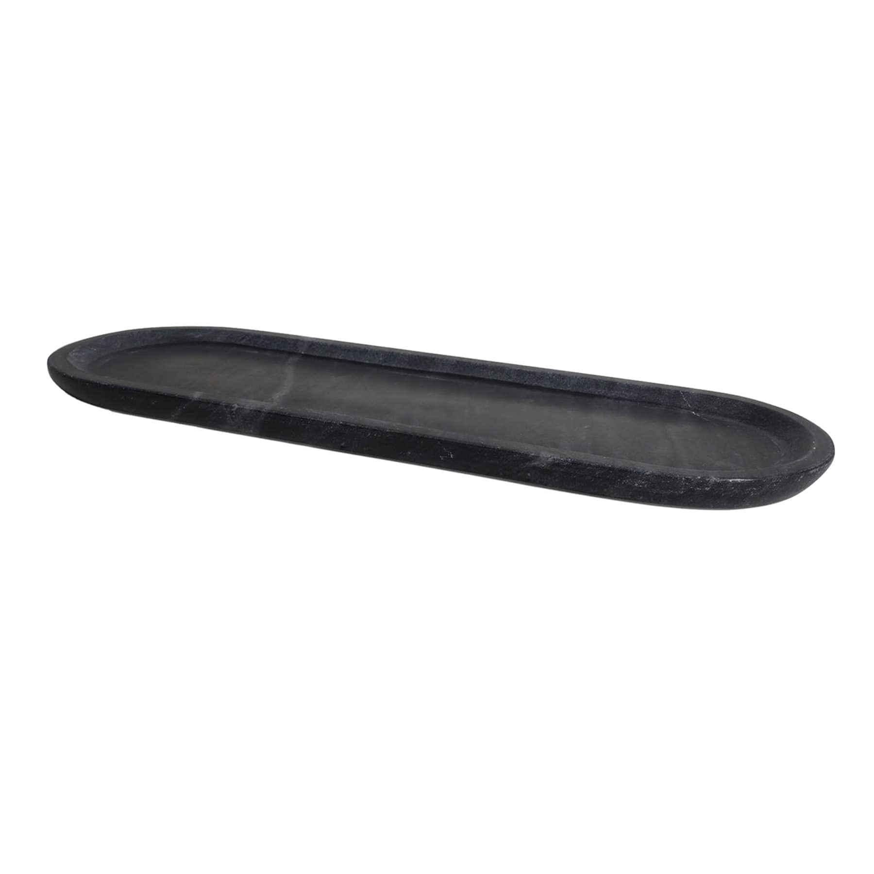 Black Marble Oblong Tray, 18x6