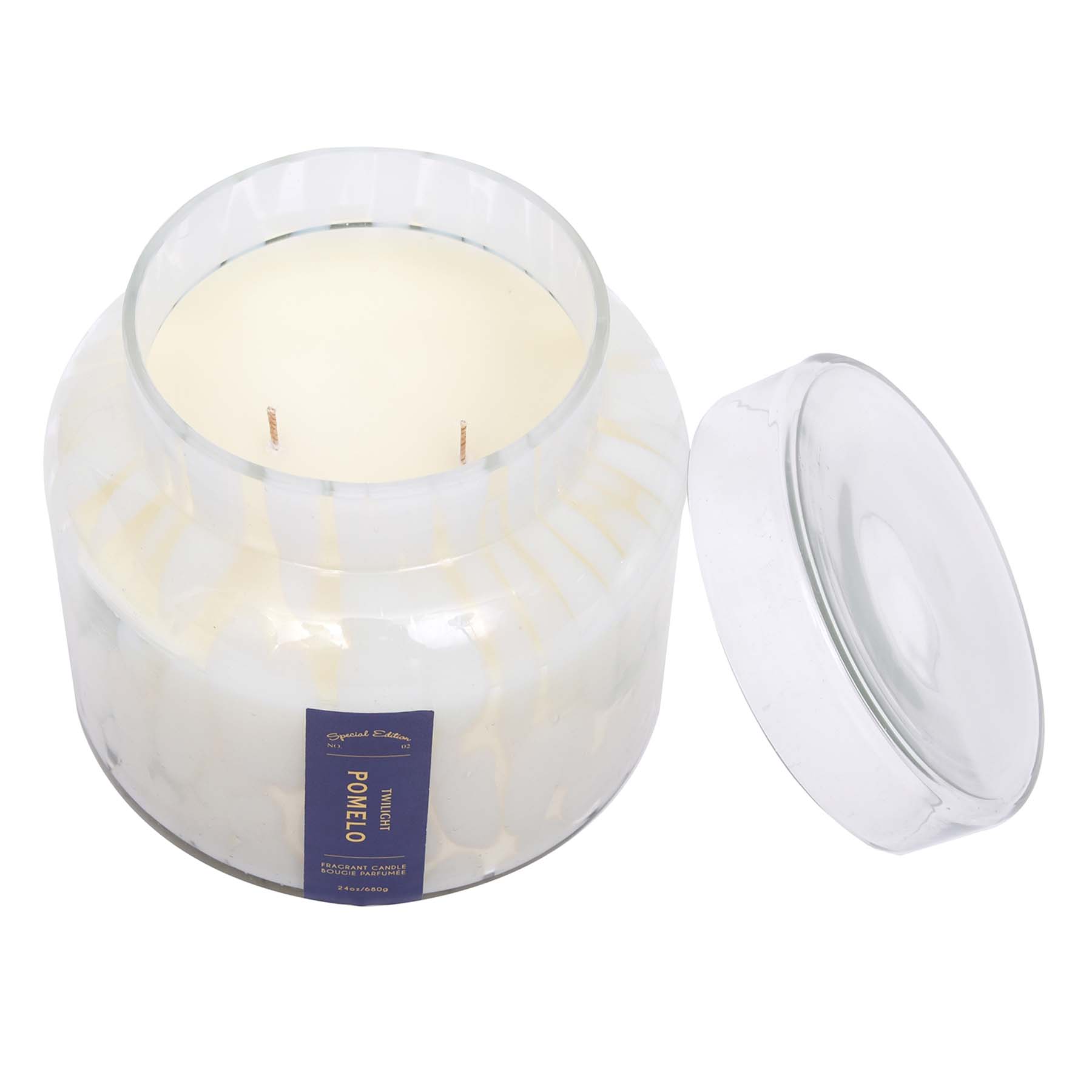 Twilight Pomelo Scented Confetti Glass Jar Candle, 24oz
