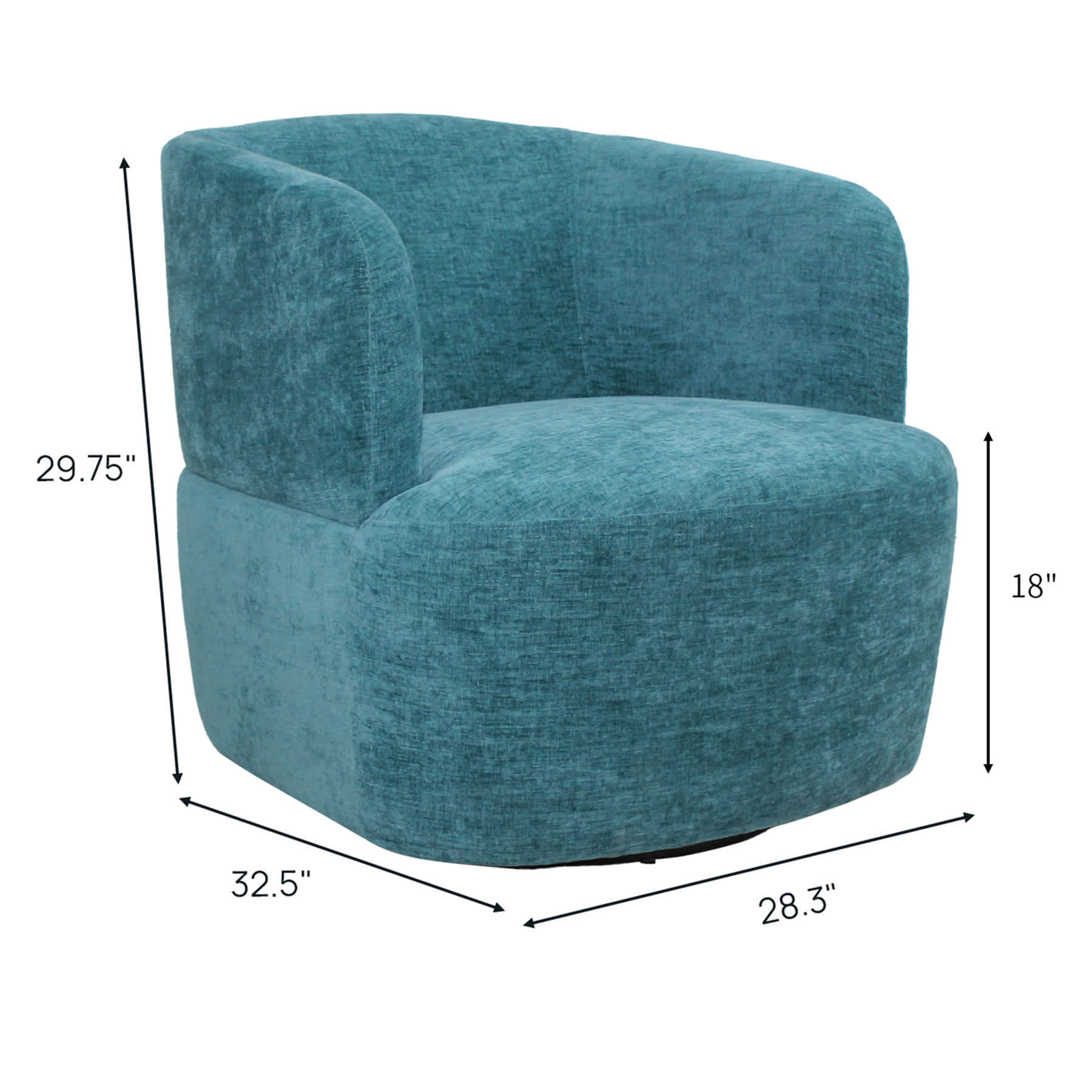 Willa Swivel Accent Chair, Emerald