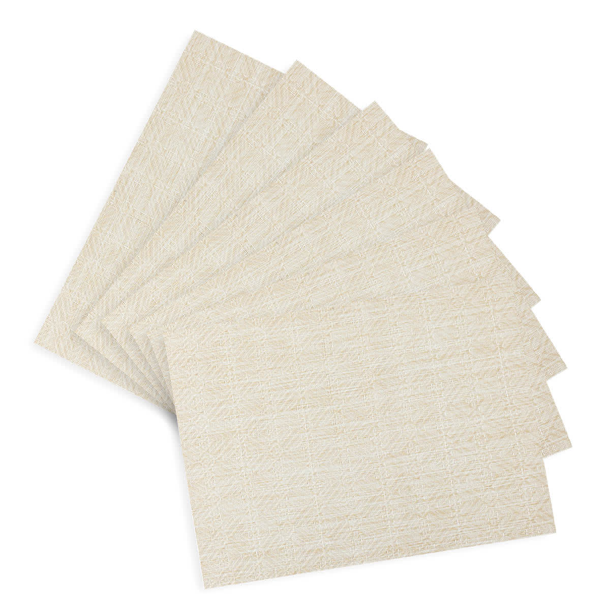 Set of 6 Nala Linen Woven Vinyl Placemats, 13x18