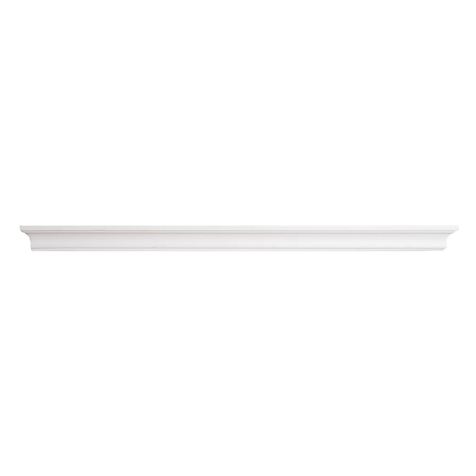 Kate White Wooden Crown Wall Ledge, 36"