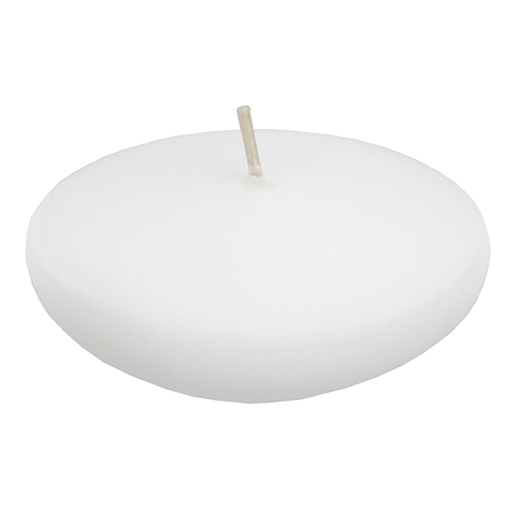 3-Pack Unscented Floating Overdip Candles, White