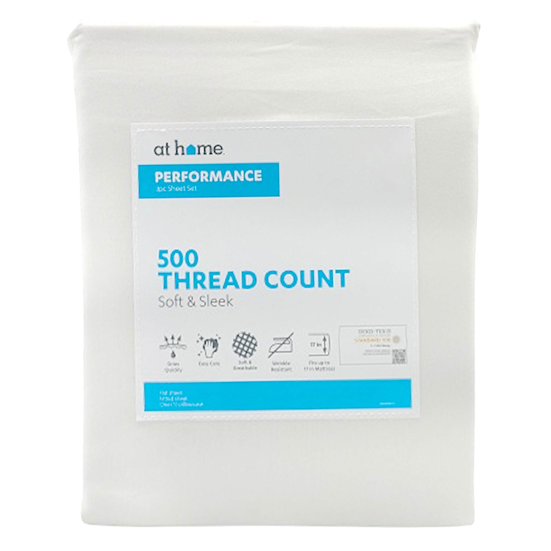 3-Piece Taupe 500 Thread Count Performance Sheet Set, Twin