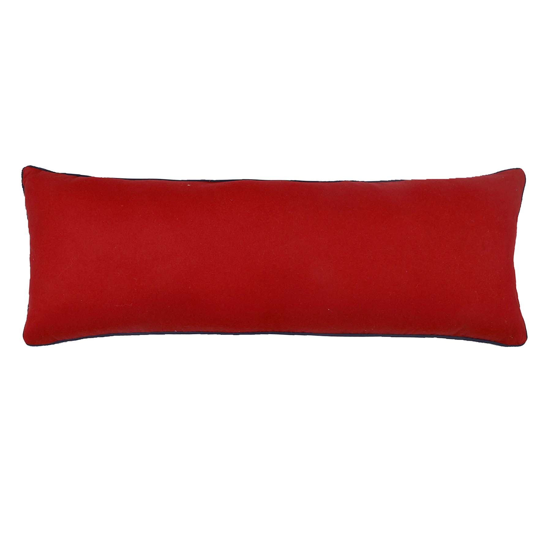 Homespun Patriotic Stars & Stripes Embroidered Throw Pillow, 14x36