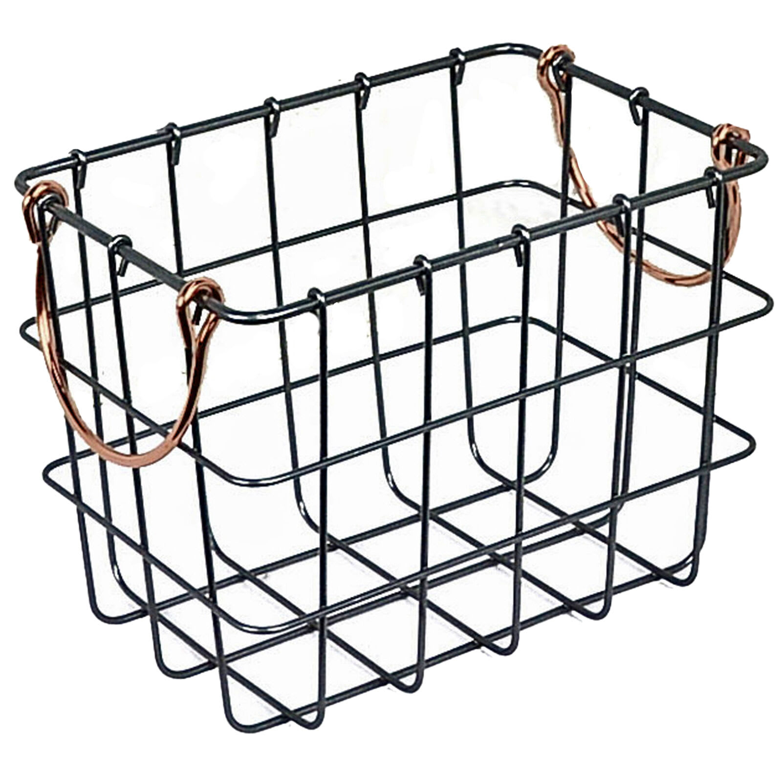Bronze Metal Wall Basket, Small