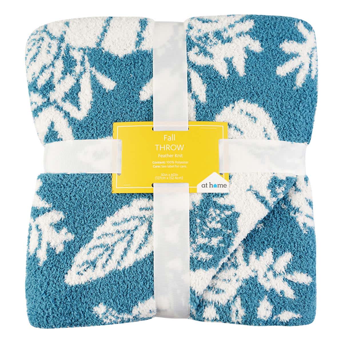 Teal Pumpkins Cozy Knit Throw Blanket, 50x60