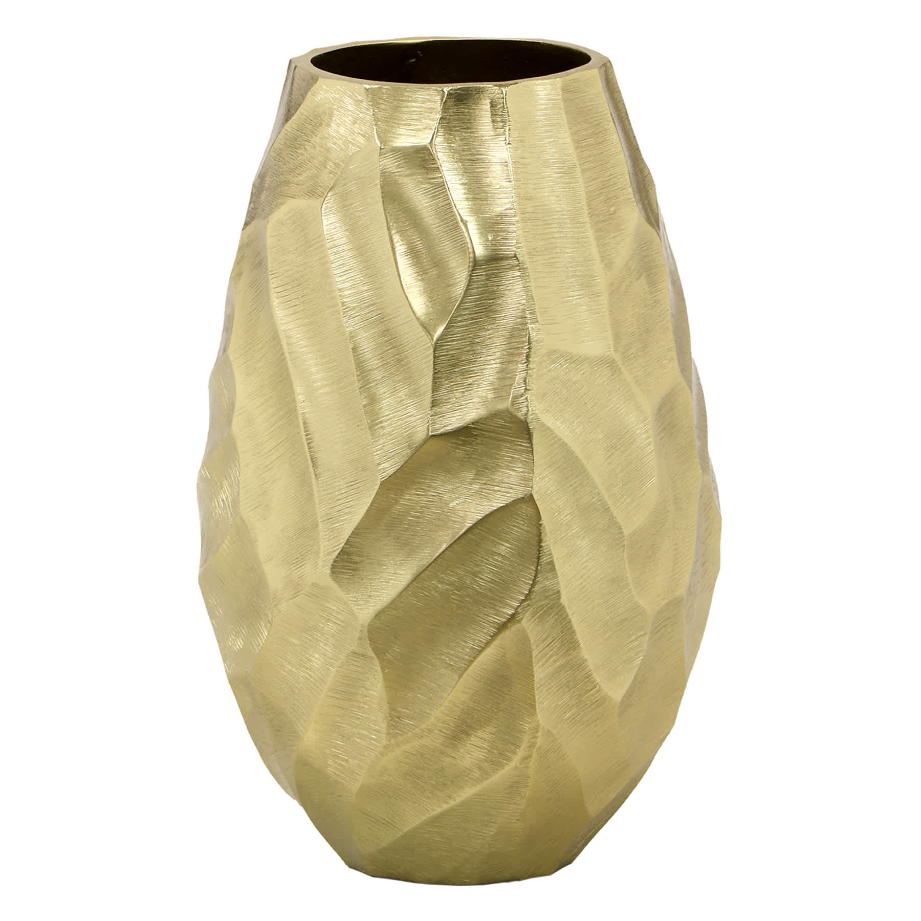 Gold Aluminium Vase, 11.5"