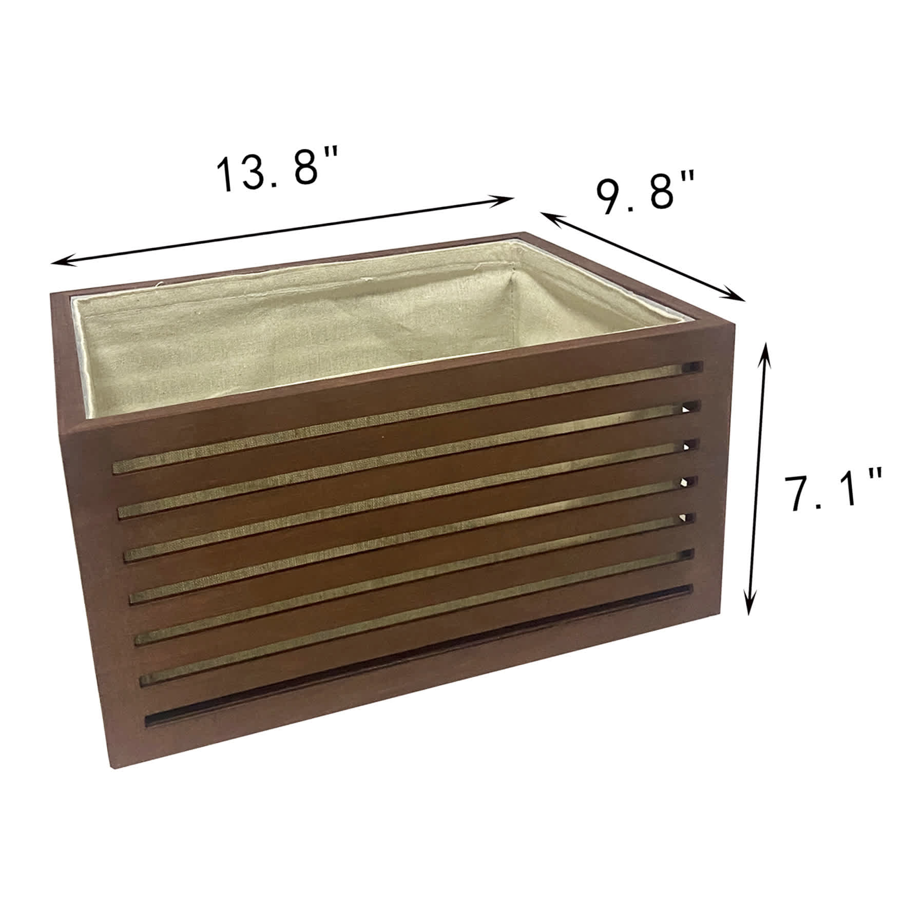 Crosby St. Wooden Storage Crate with Removable Liner, Medium