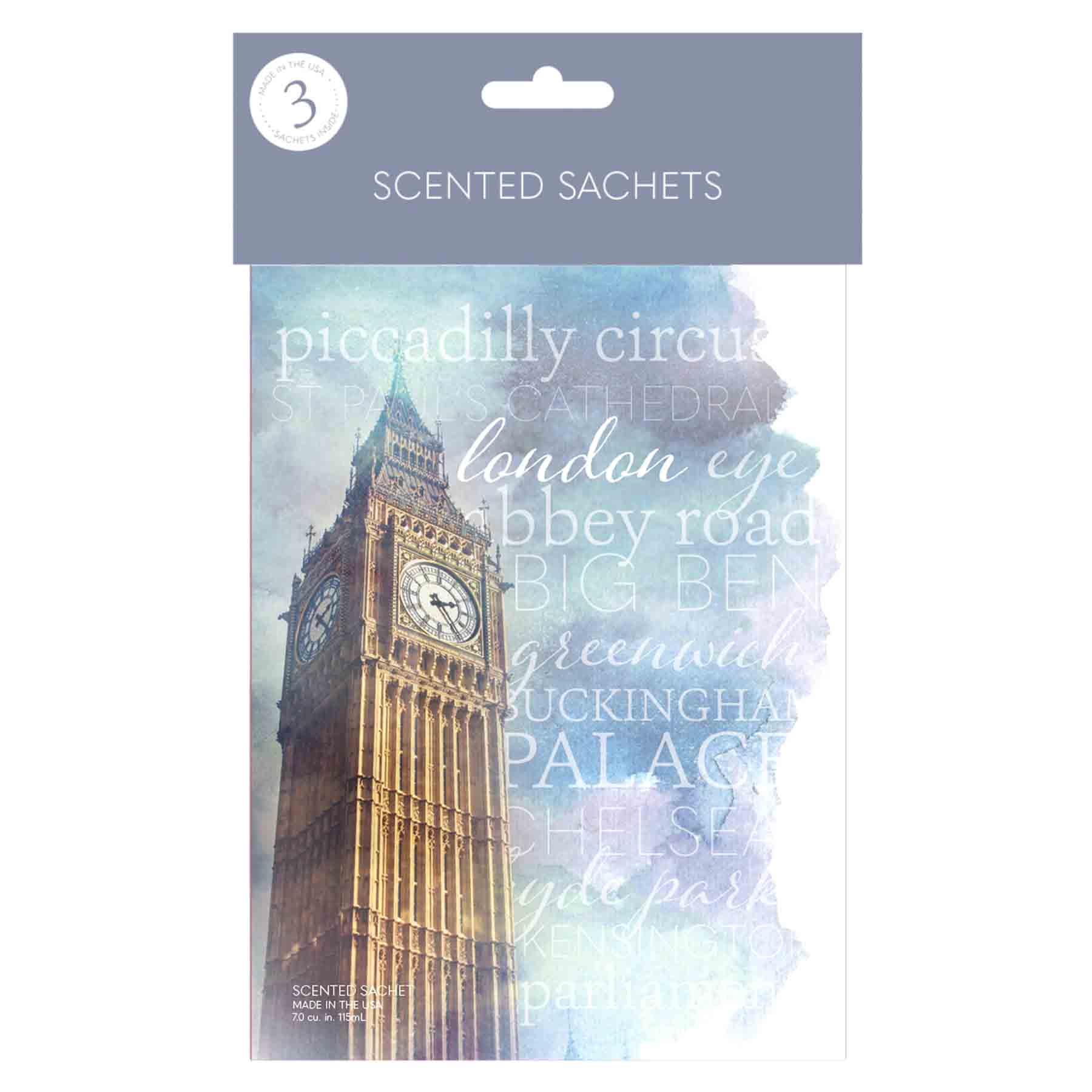 3-Pack London Scented Sachets