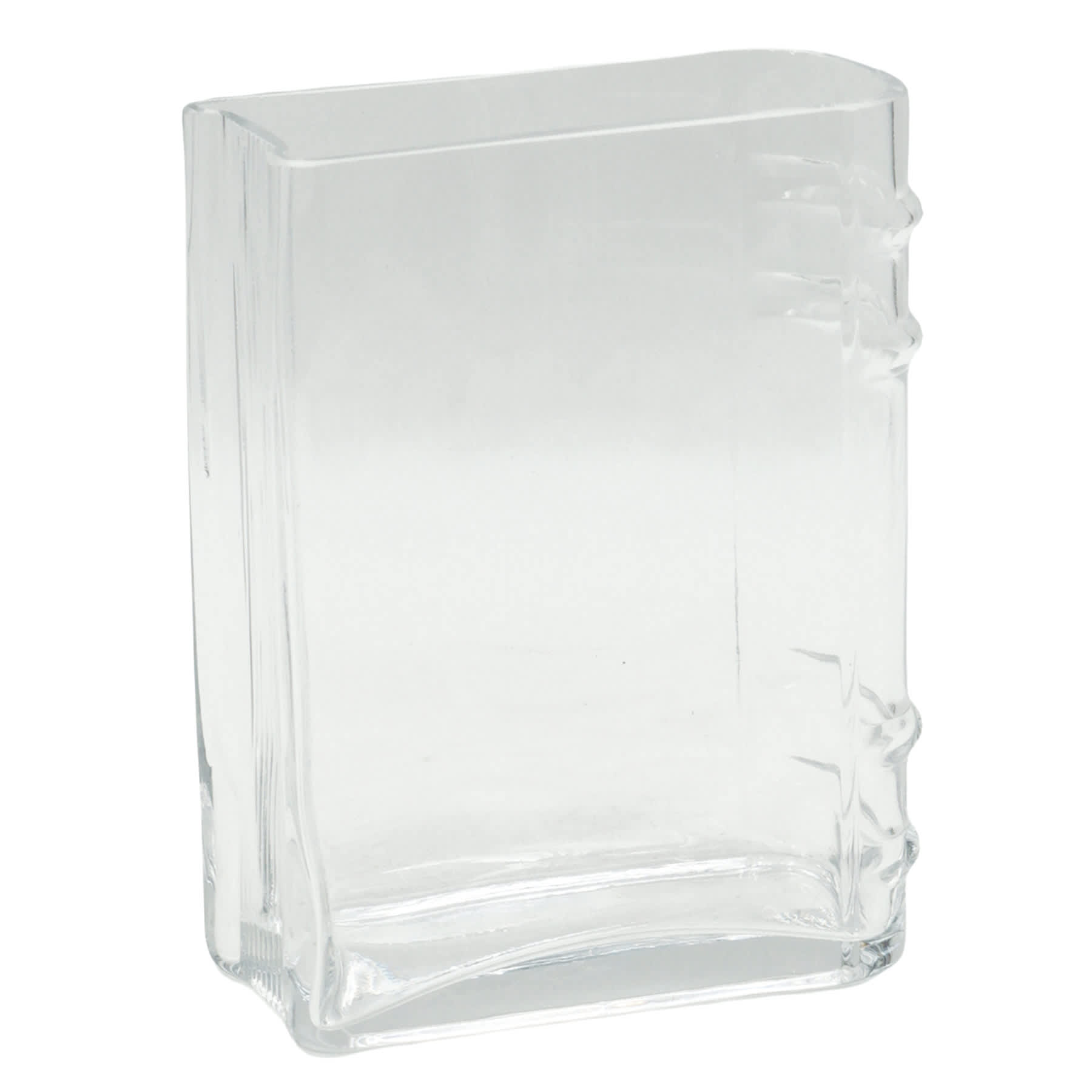 Book Shaped Glass Vase, 6x3x7