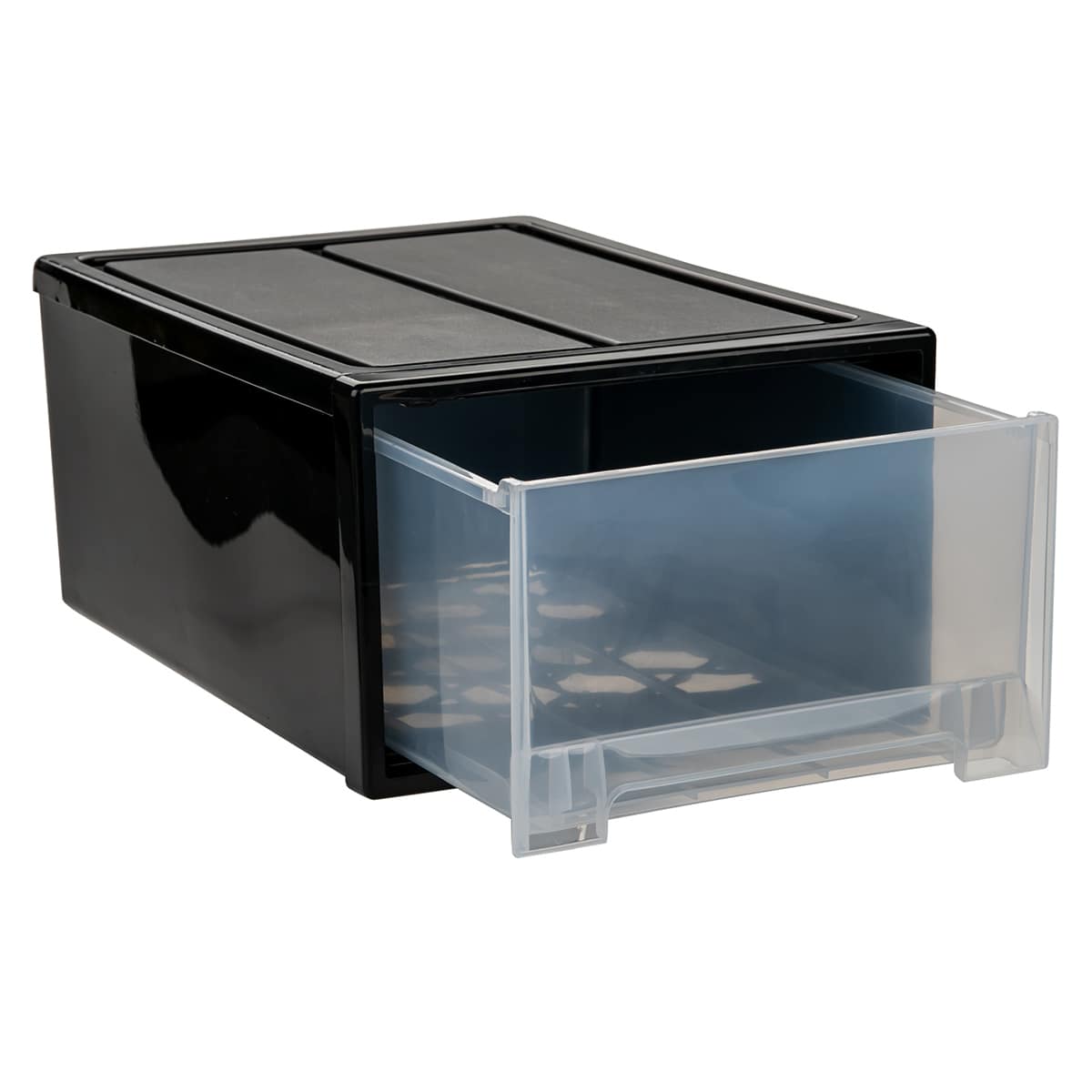 Black Stackable Storage Drawer, Large