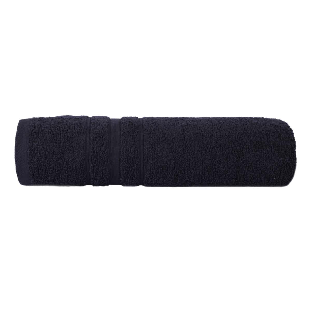 Essential Solid Black Bath Sheet, 30x64