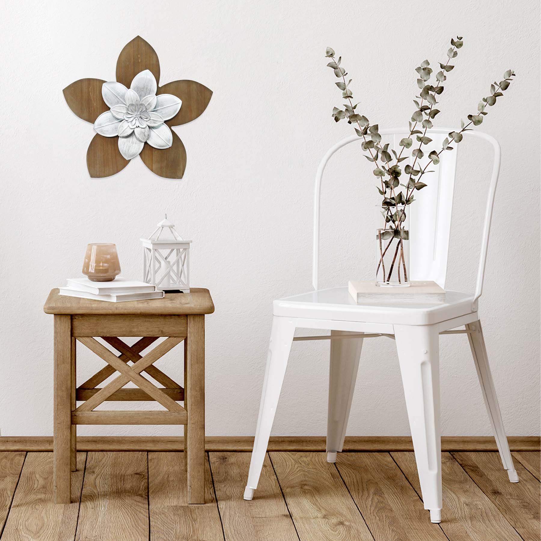 Rustic Flower Wall Art, 15"