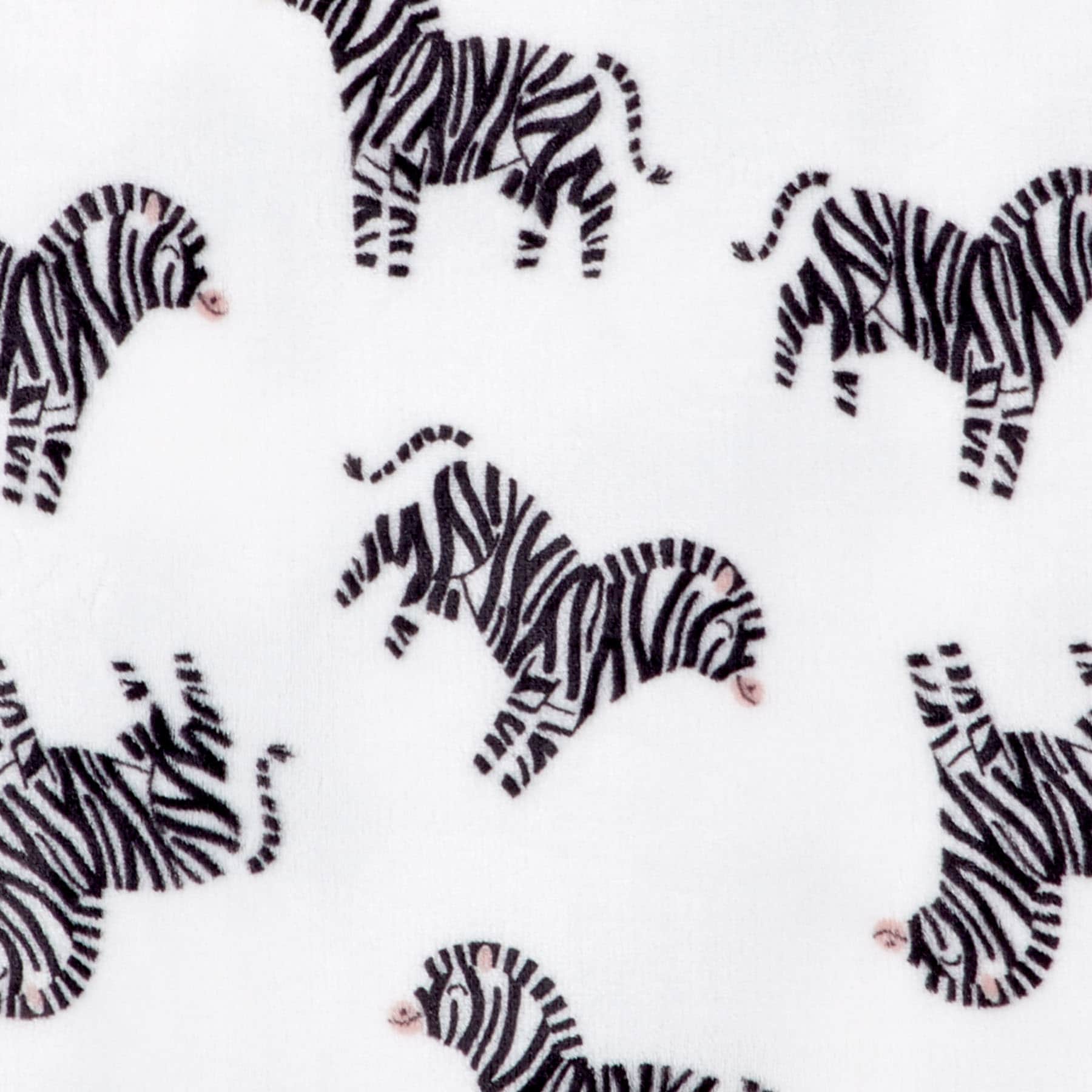 Tiny Dreamers Zebra Plush Throw Blanket, 50x60