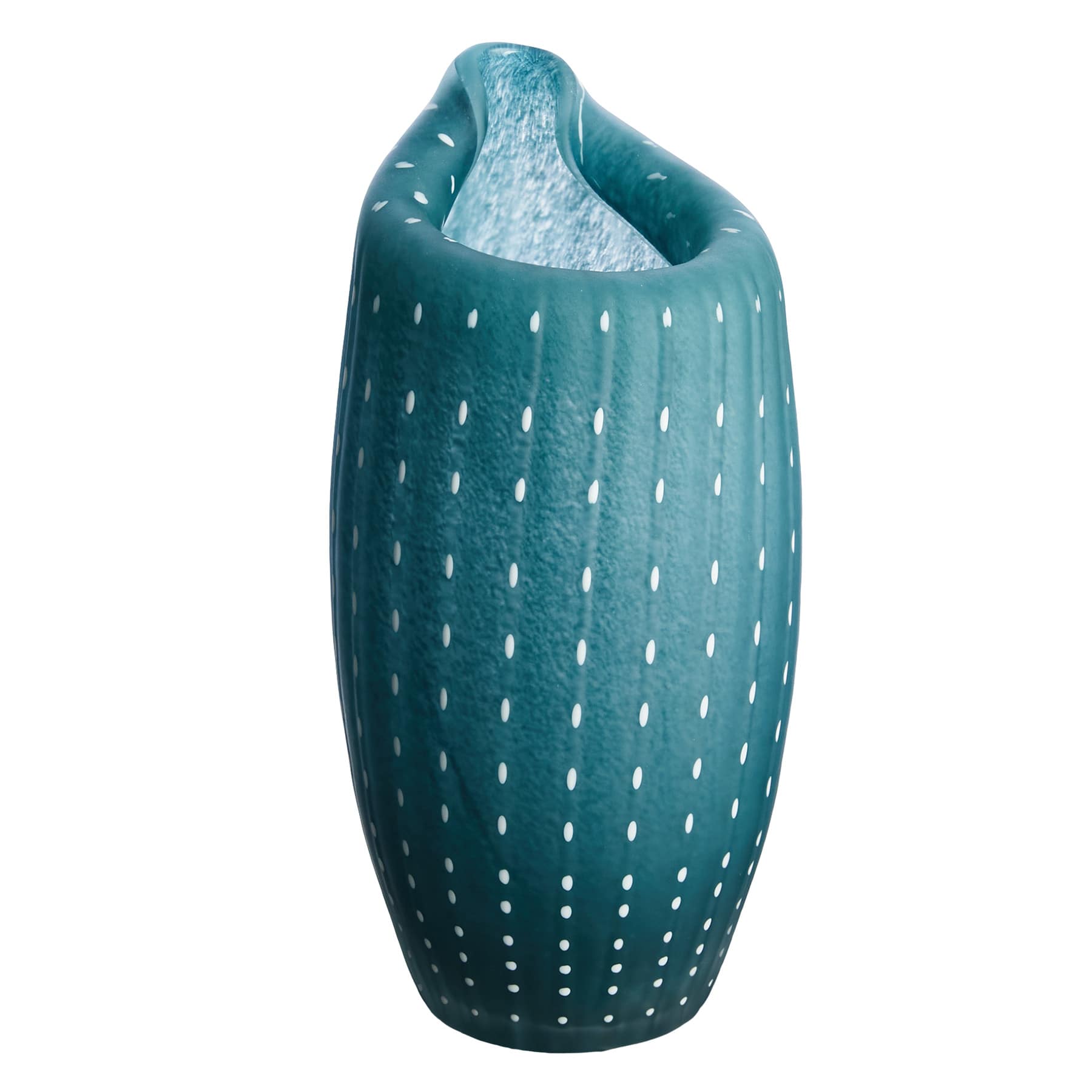 Ty Pennington Blue Coral Dot Vase, 10"