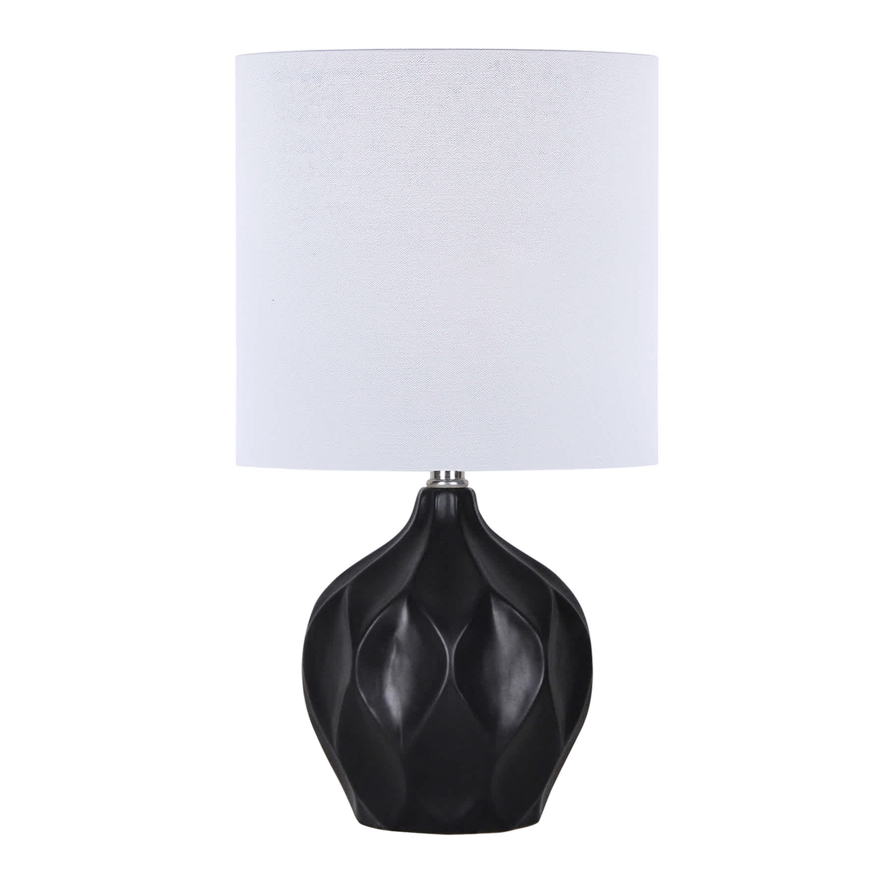 Crosby St. Black Ceramic Mini Table Lamp with Shade, 12"