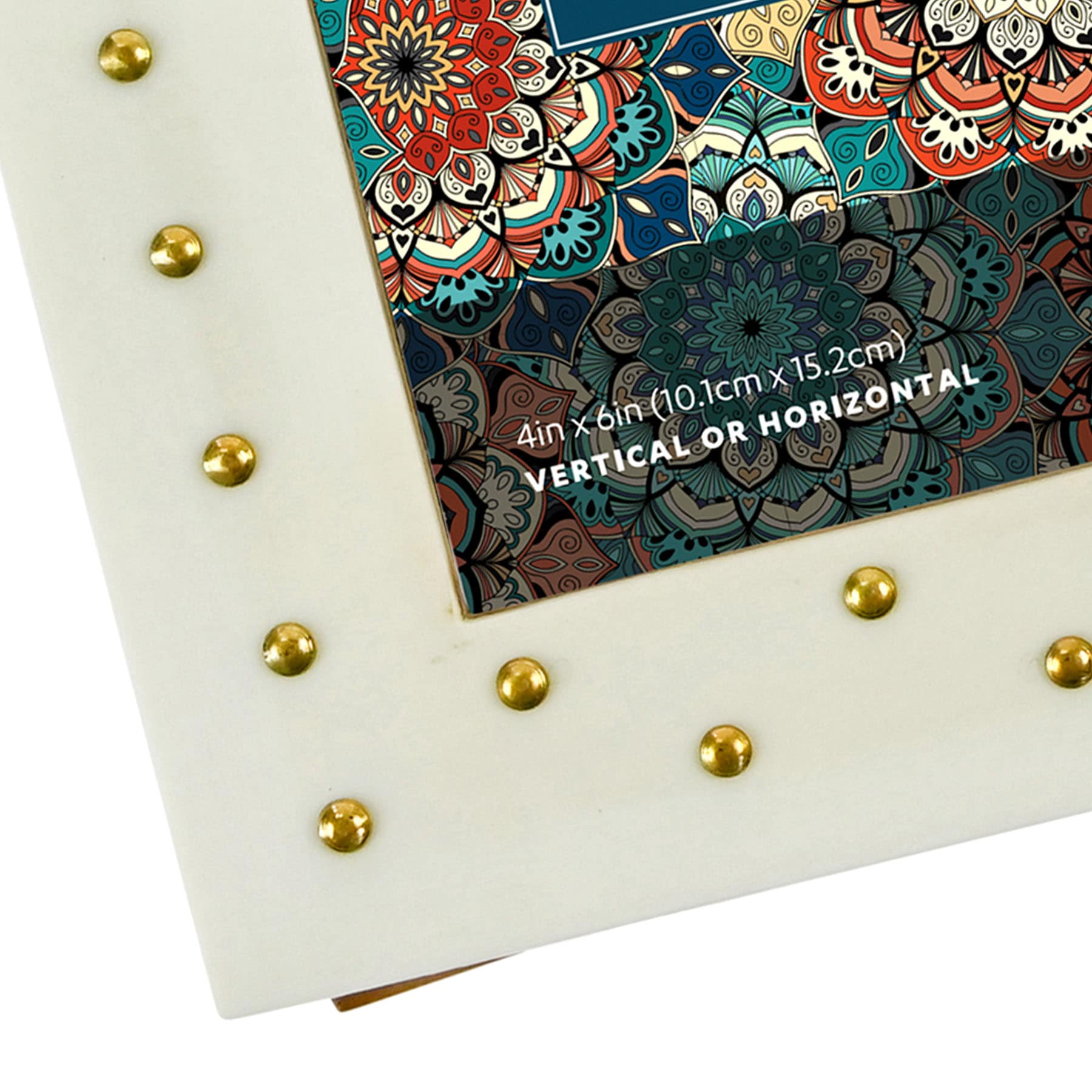 Ivory Dot Resin Tbaletop Picture Frame, 4x6