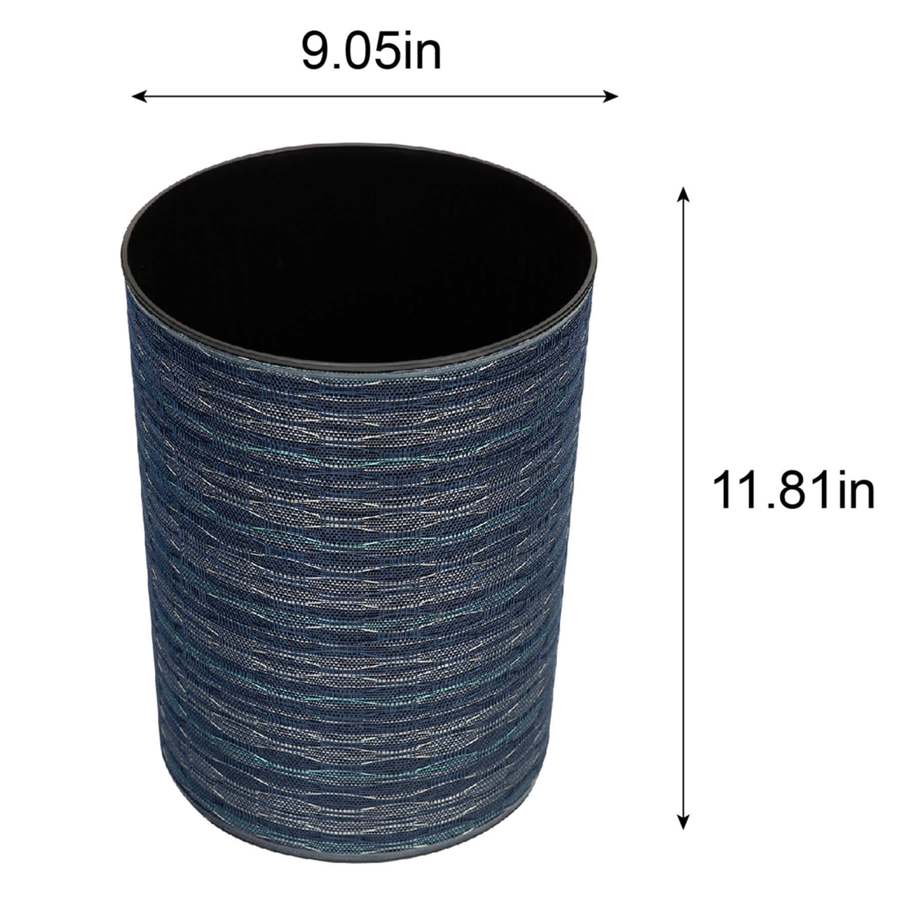 Deco Wrap Wastebasket, Navy Blue