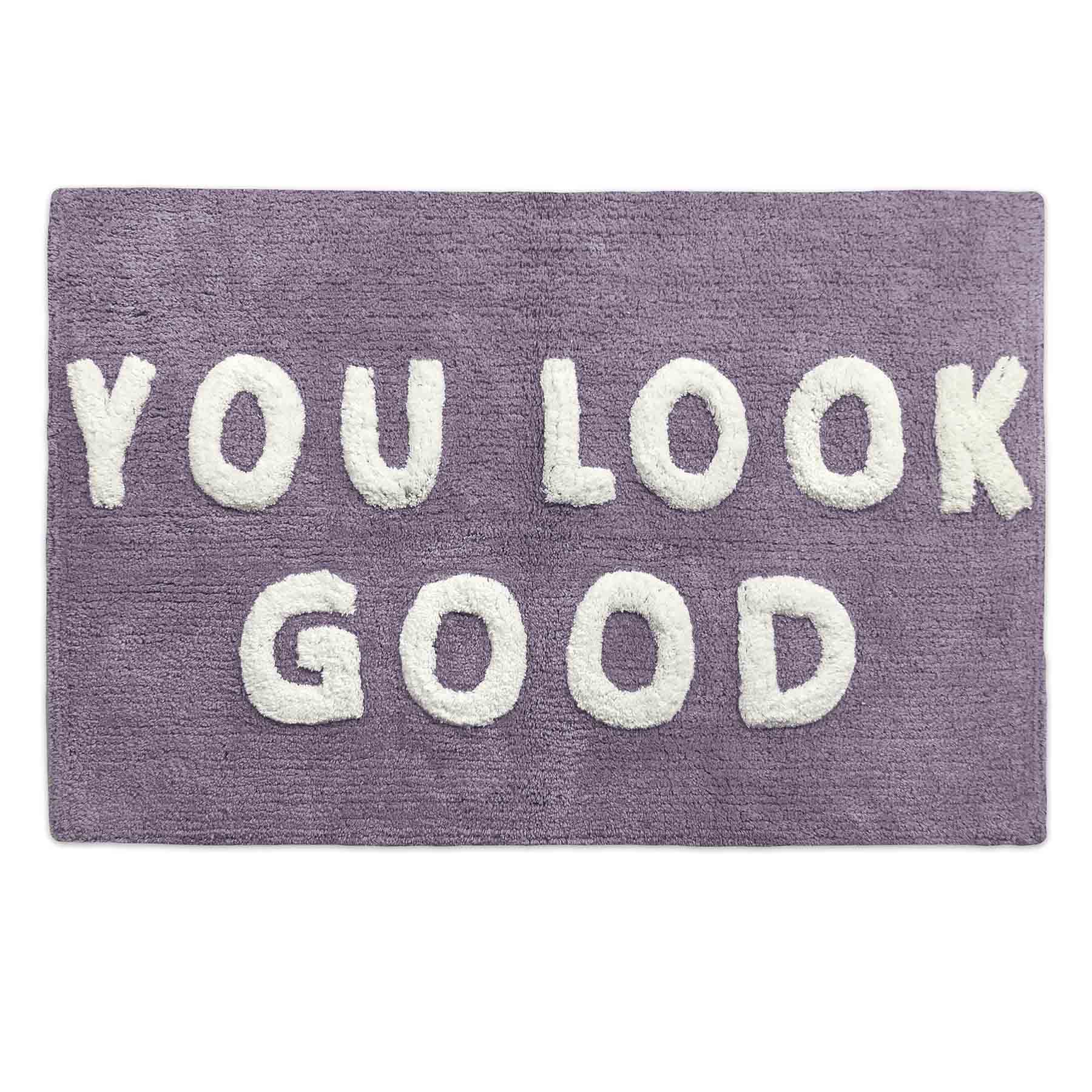 Purple You Look Good Tufted Bath Rug, 20x30