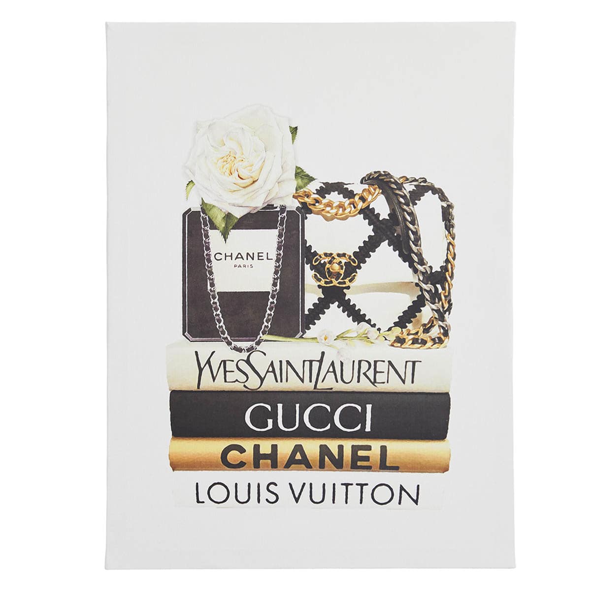 Glam Bag Perfume Canvas Wall Art, 12x16