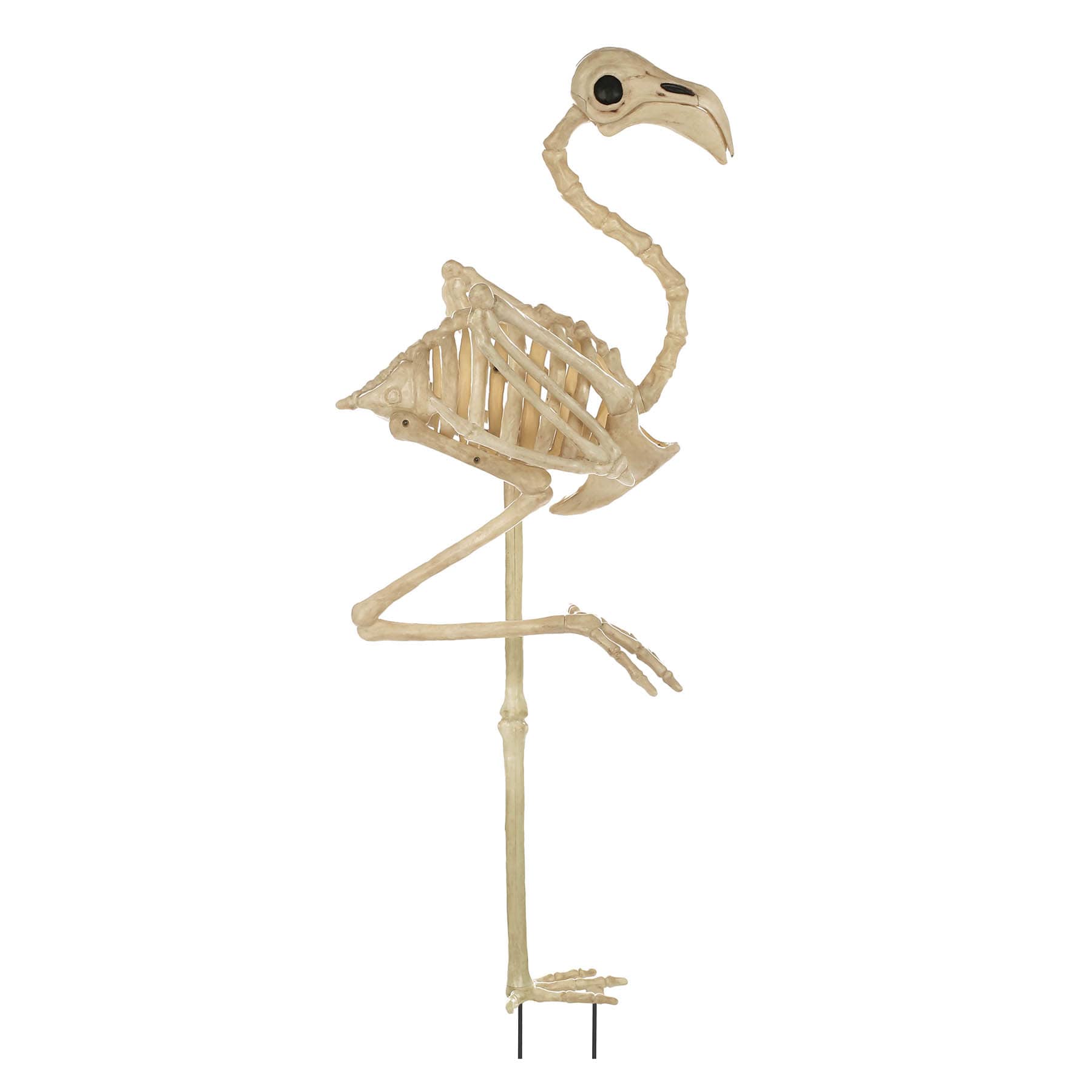Skeleton Flamingo Yardstake, 34"