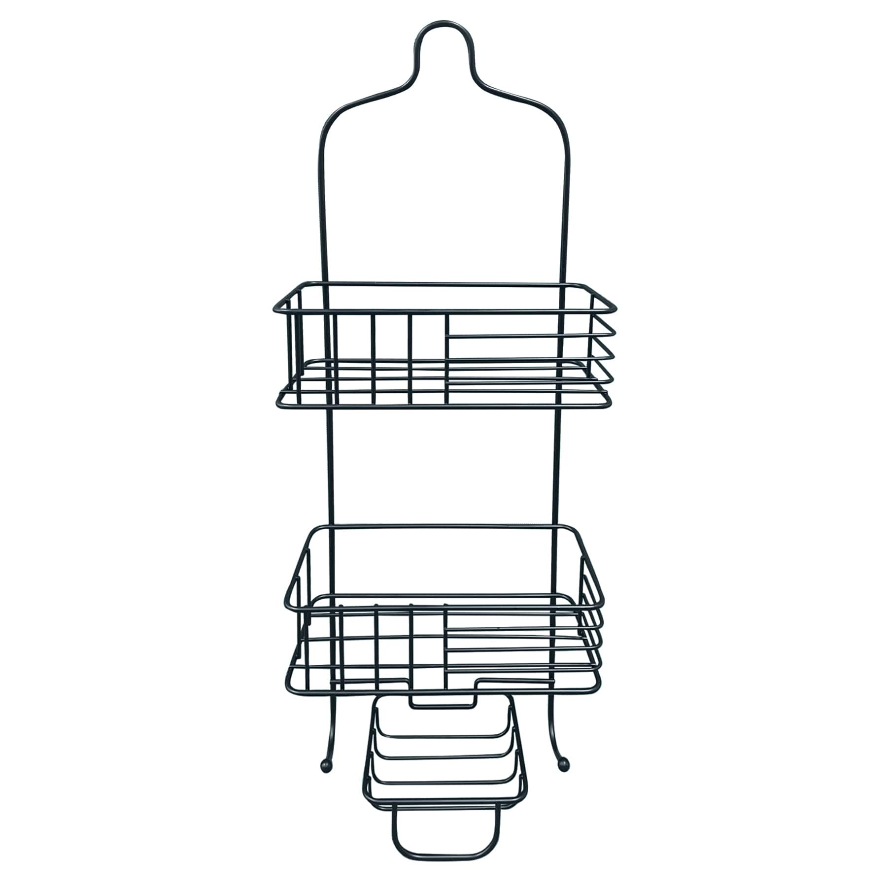 3-Tier Iron Matte Black Shower Caddy