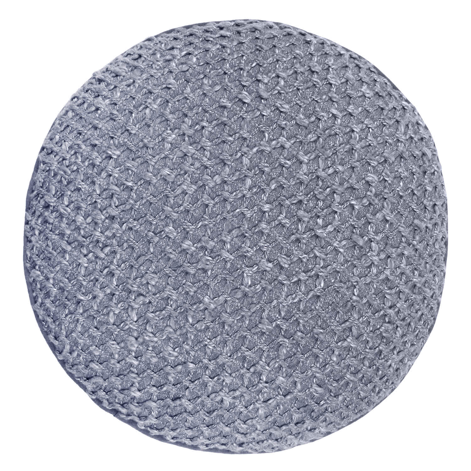 Honeybloom Blue Woven Round Throw Pillow, 16"