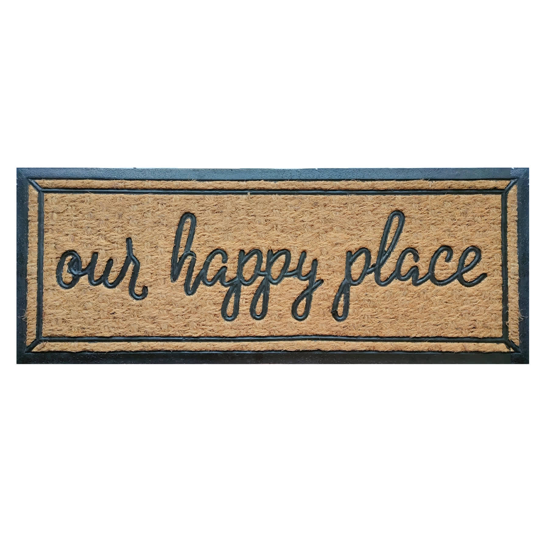 Mansion Our Happy Place Coir Mat, 14x36
