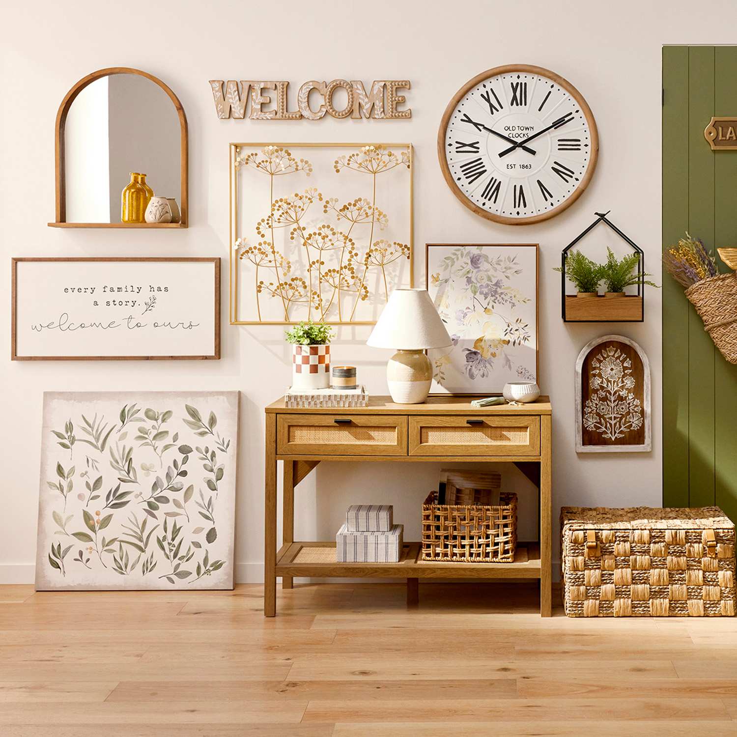 Honeybloom Wooden Carved Wall Decor