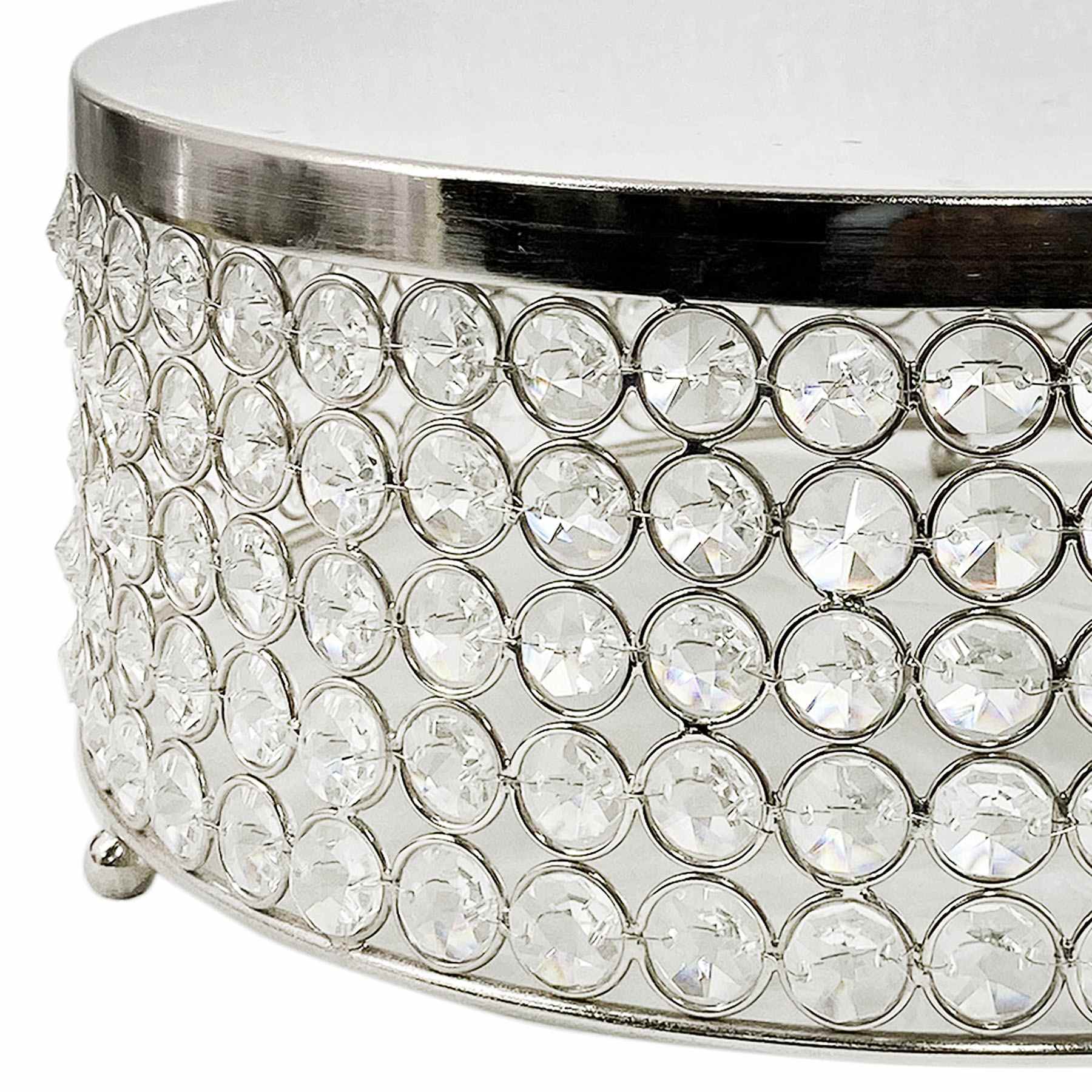 Silver Crystal Wedding Cake Stand