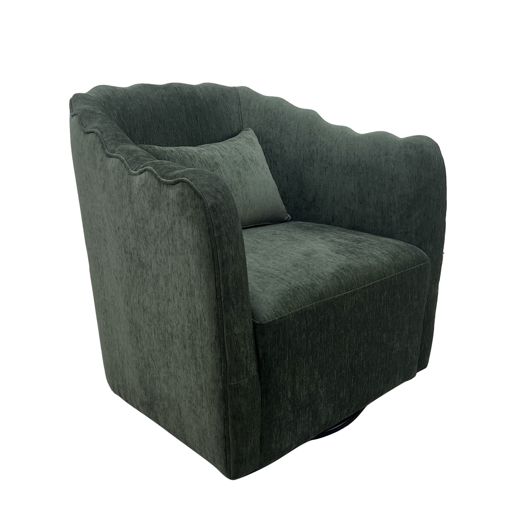 Annabelle Swivel Accent Chair, Green