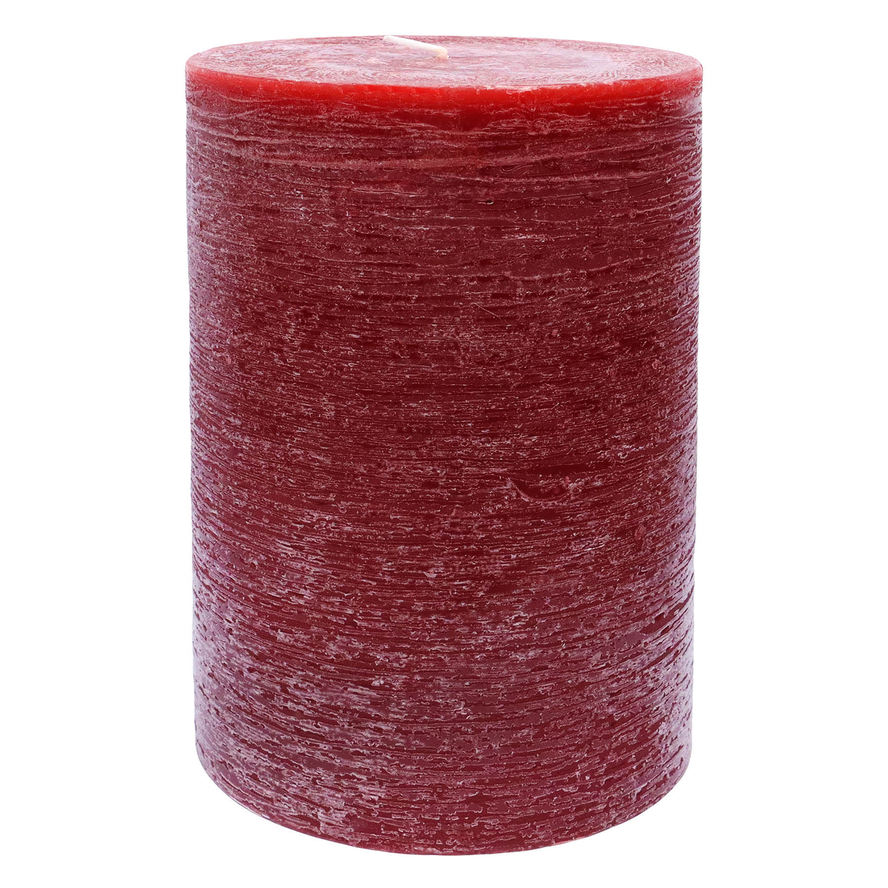 Honeybloom Red Unscented Pillar Candle, 4x6