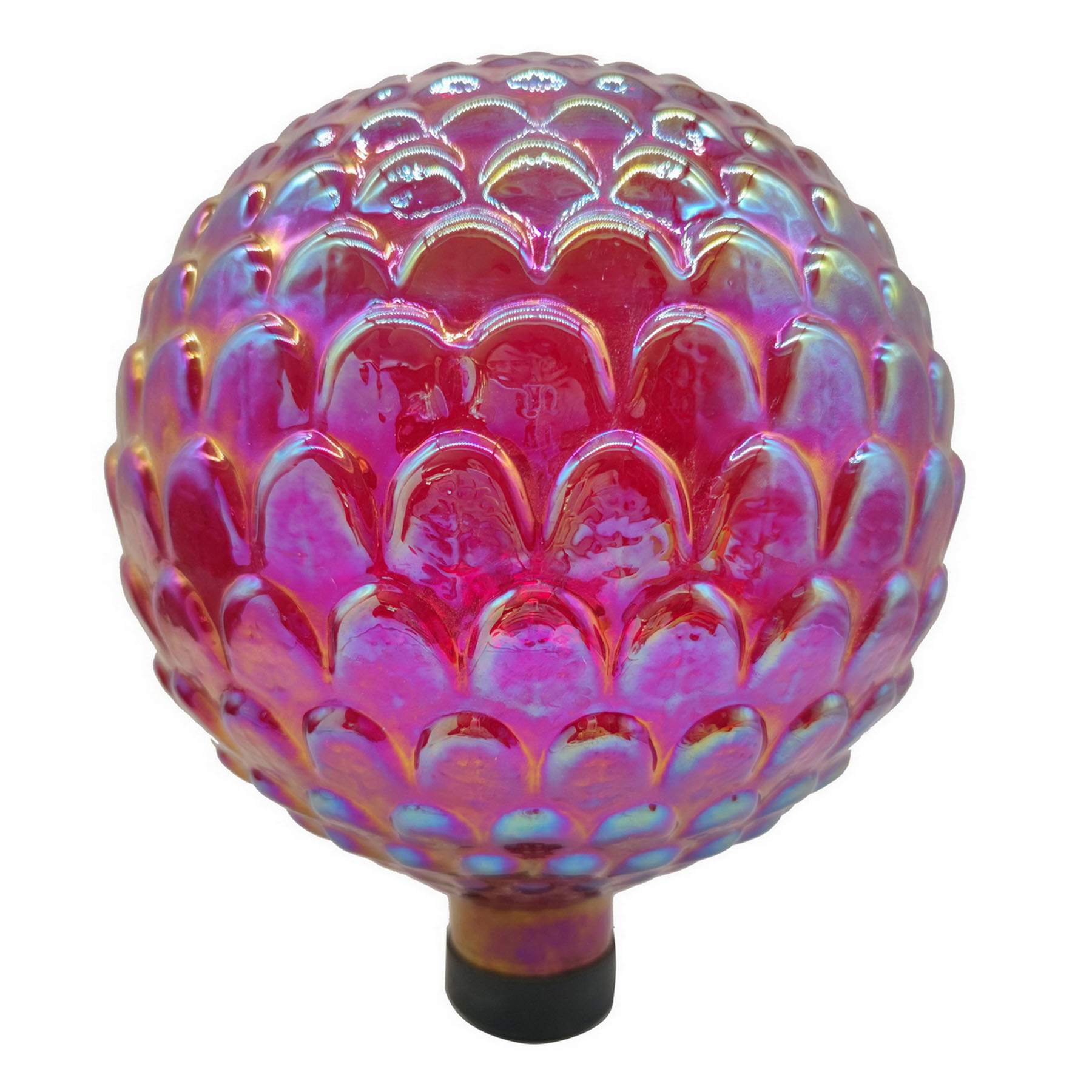 Red Scalloped Garden Gazing Ball, 10"