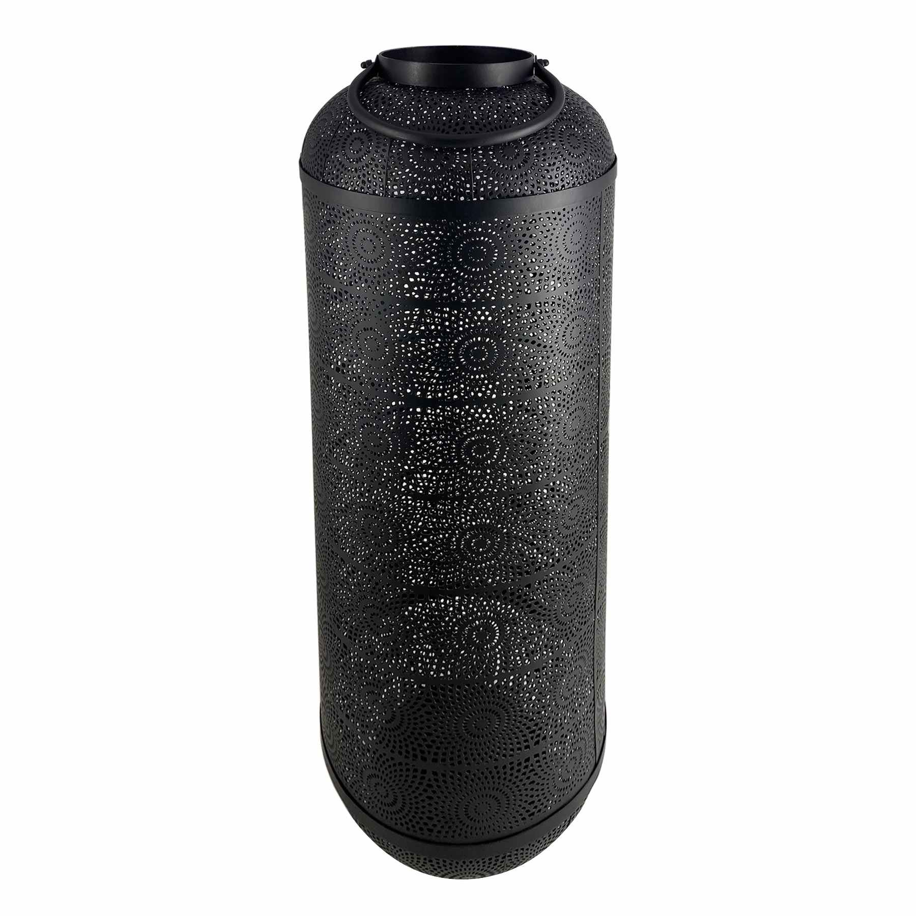 Found & Fable Oversized Black Open Arch Metal Lantern, 30"