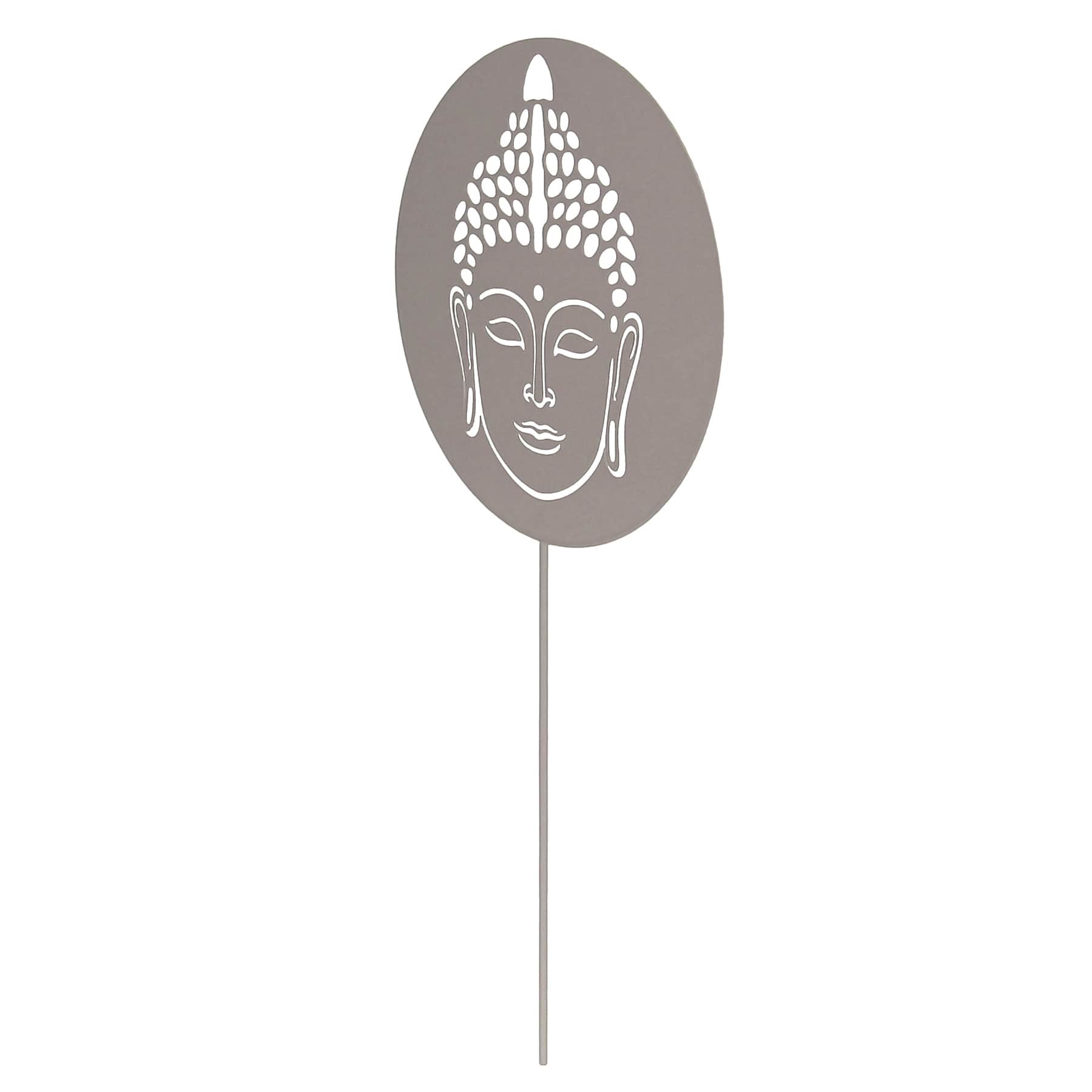 Found & Fable Metal Buddha Plant Yard Pick, 12"