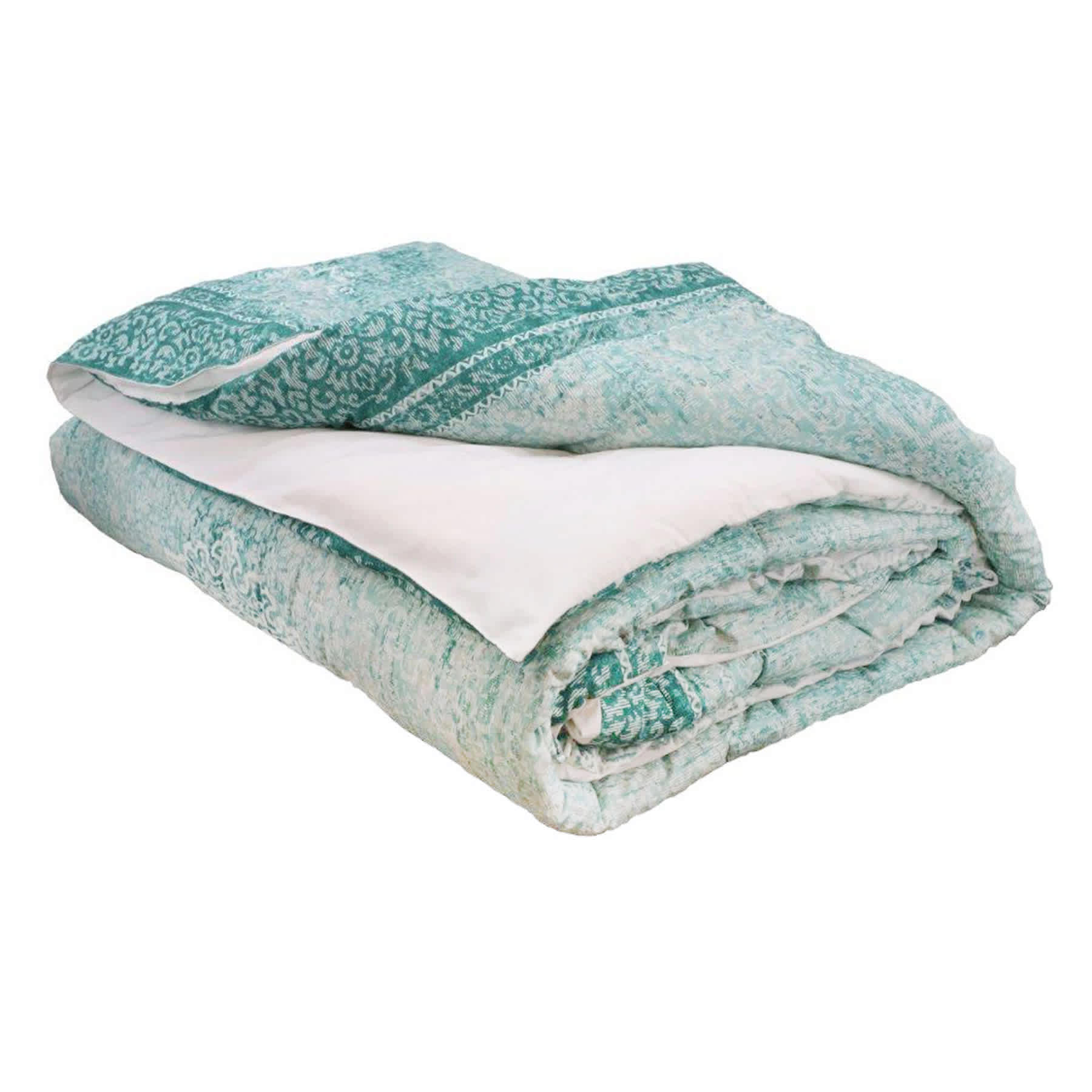 Found & Fable 3-Piece Green Distressed Medallion Cotton Comforter Set, King