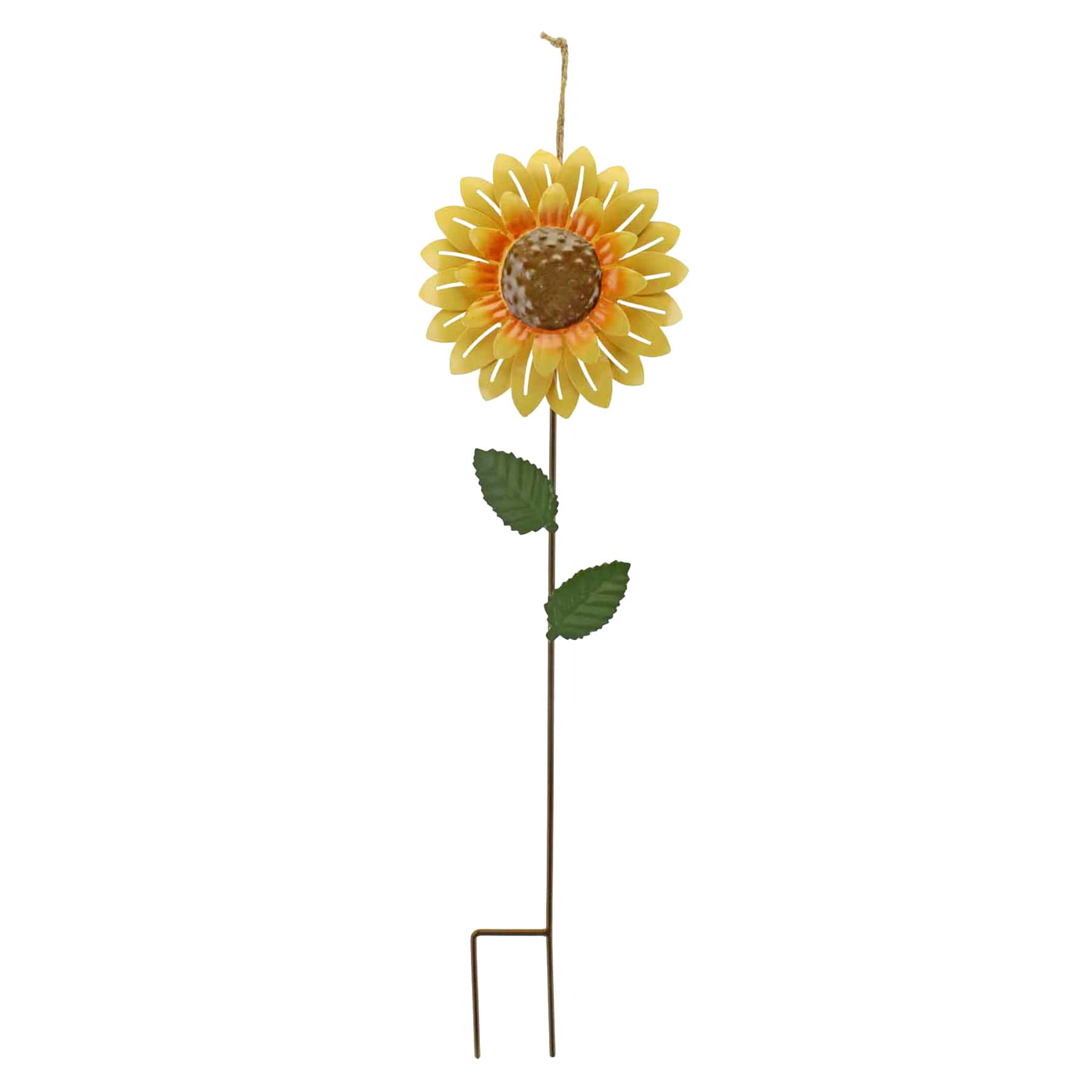 Homespun Harvest Spinning Sunflower Yardstake, 21"