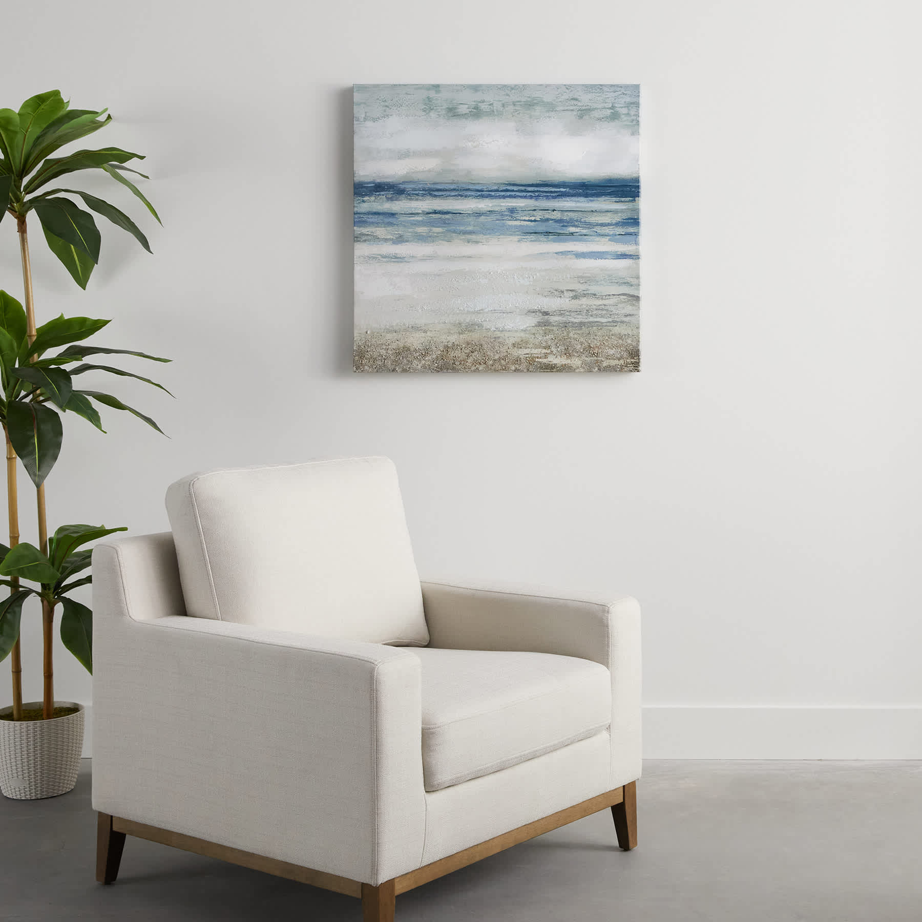 Ty Pennington Abstract Sea Canvas Wall Art, 30"