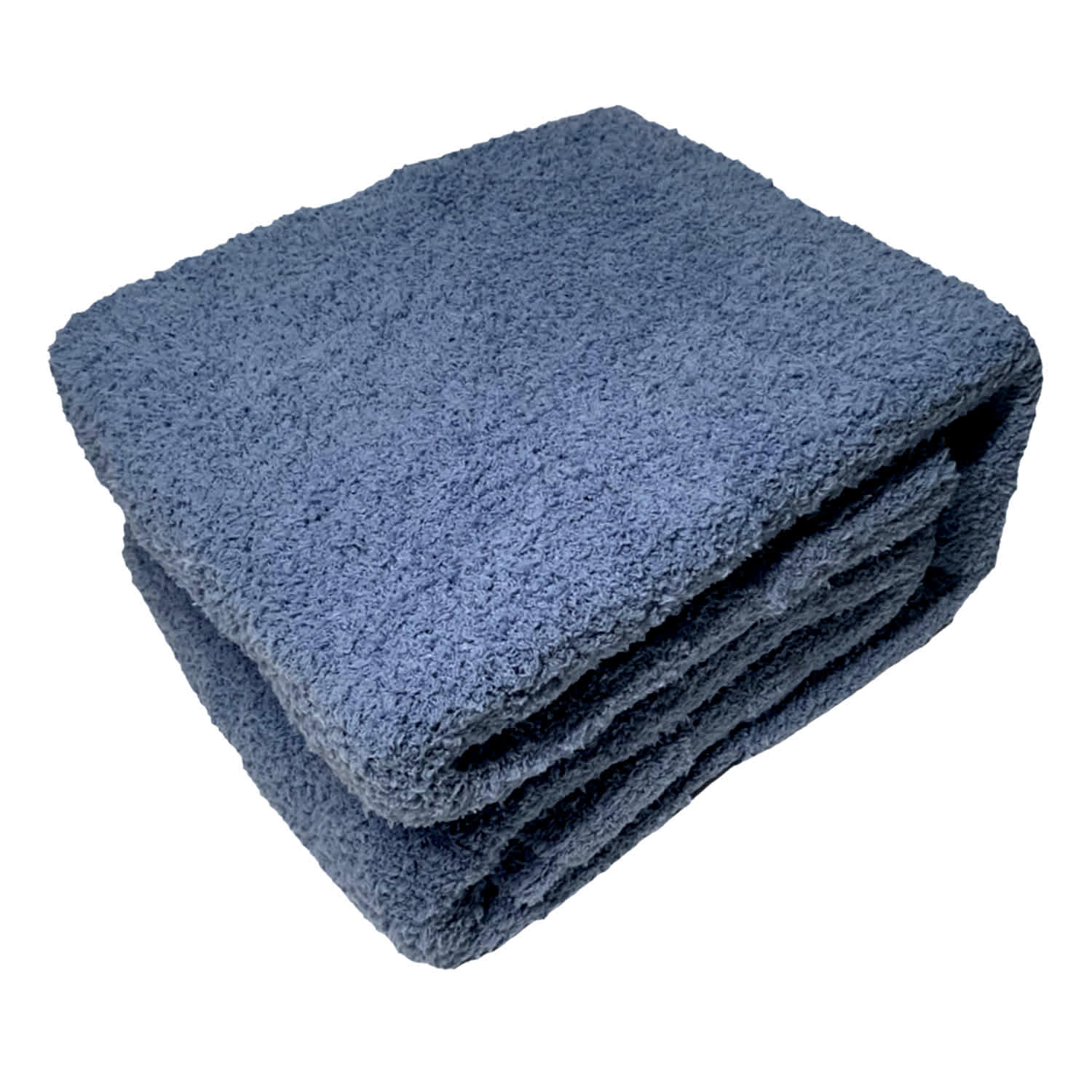 Honeybloom Blue Cozy Knit Bed Blanket, Full/Queen