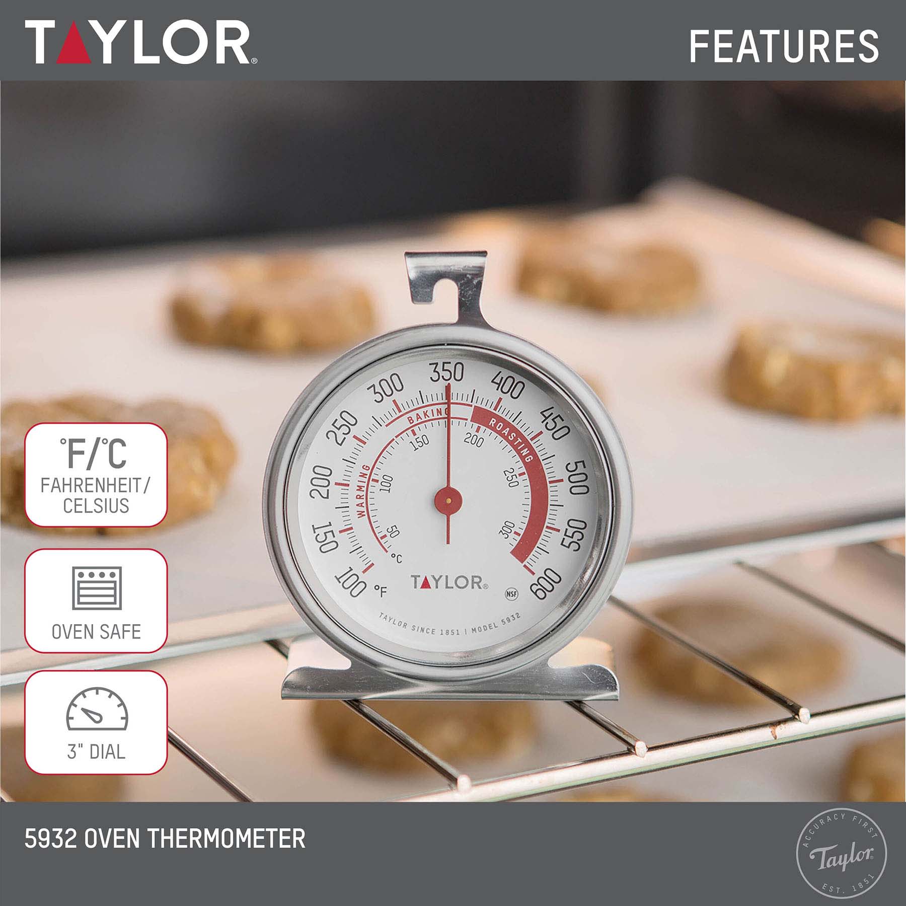 Taylor Large Dial Oven Thermometer