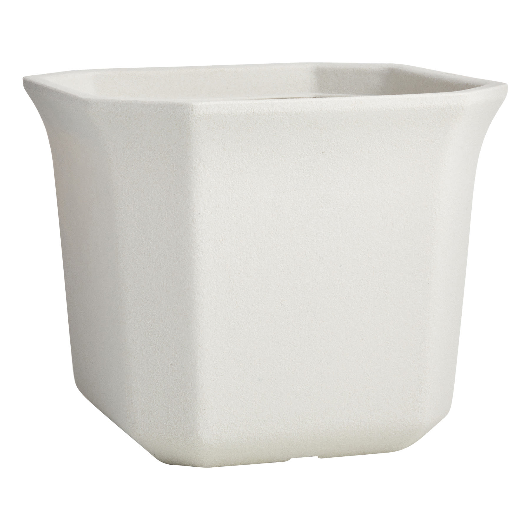 Providence Off-White Square Bell Outdoor Planter, Large